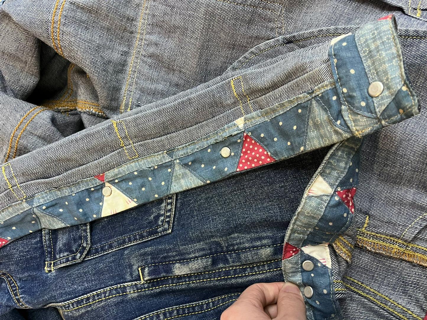 Visvim 101 Damaged Patchwork Denim Jacket