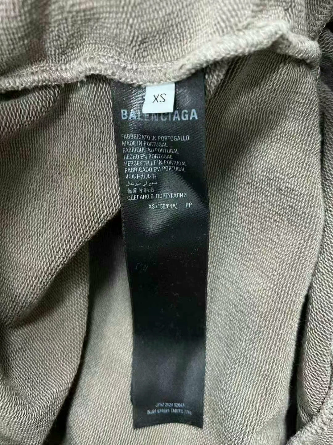 balenciaga embroidered logo shorts in beige