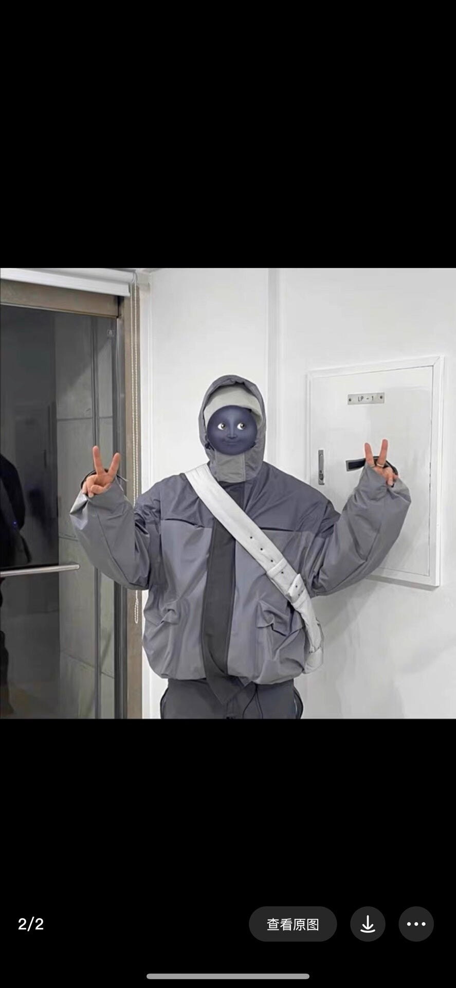 black gray blue zip pocket jacket