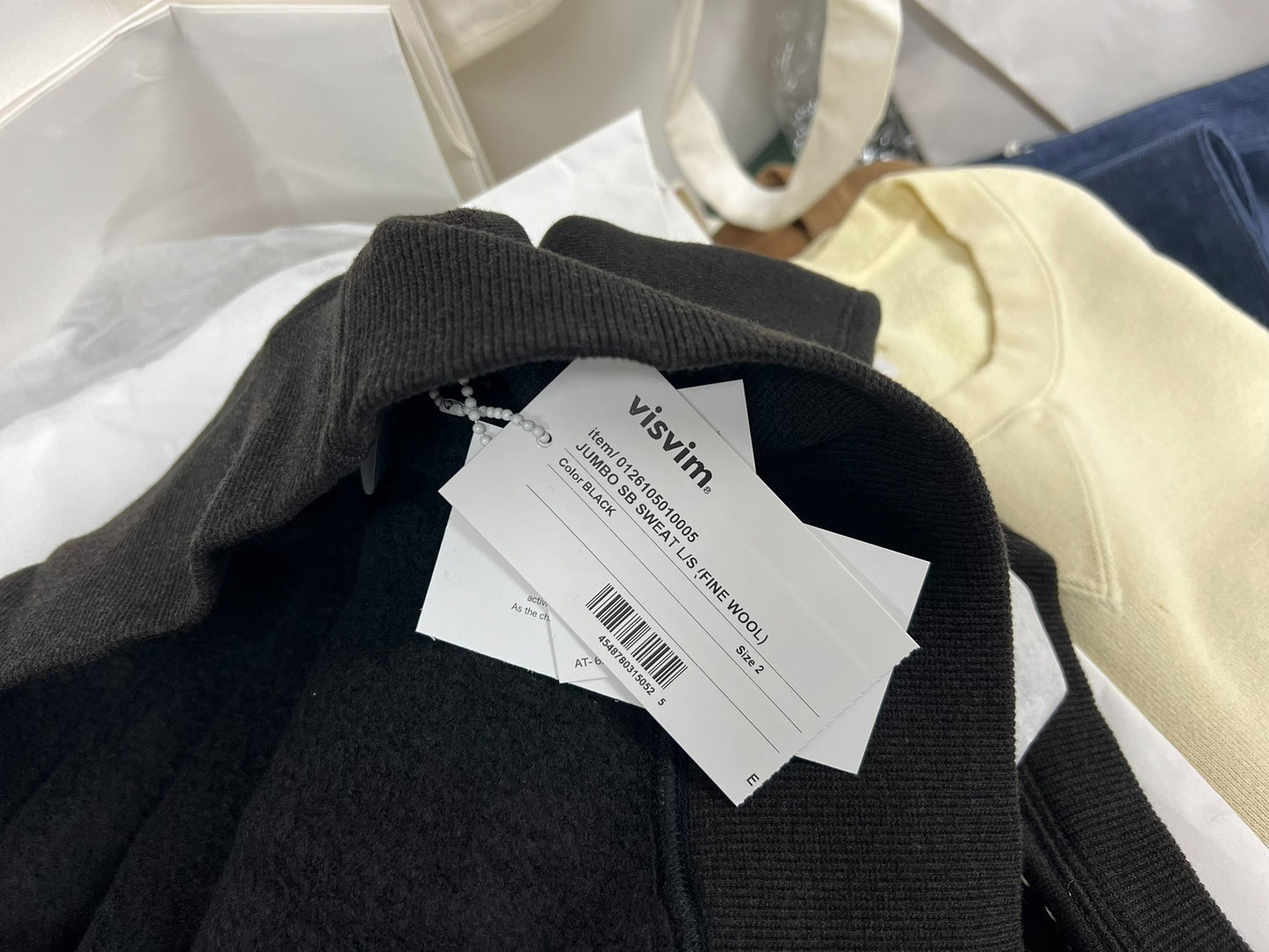 VISVIM JUMBO SB SWEAT (FINE WOOL)