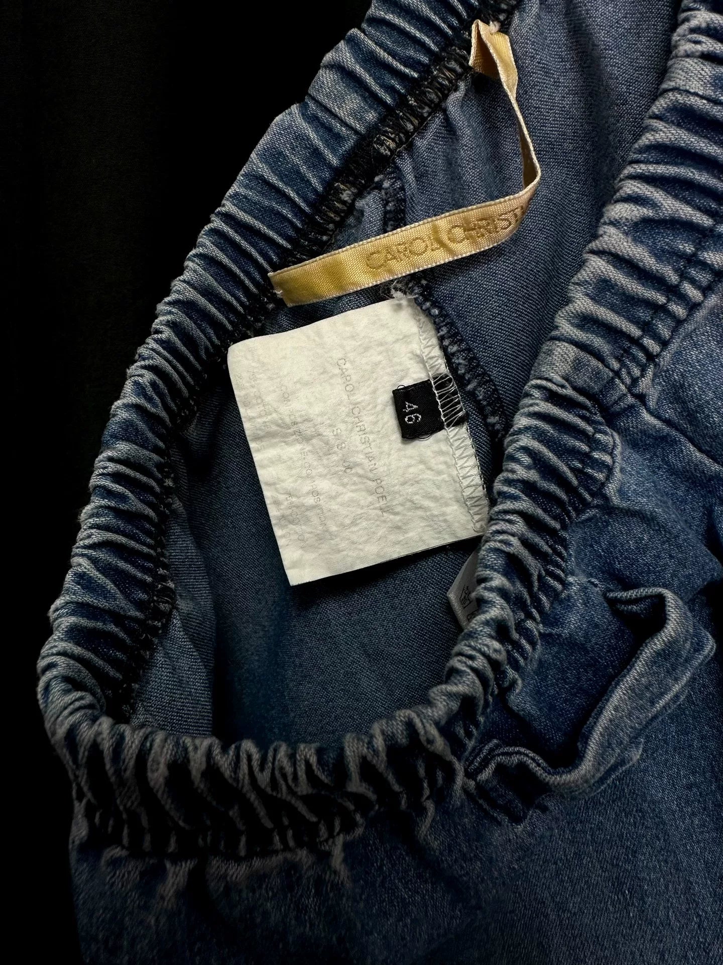 unique carol christian poell denim shorts