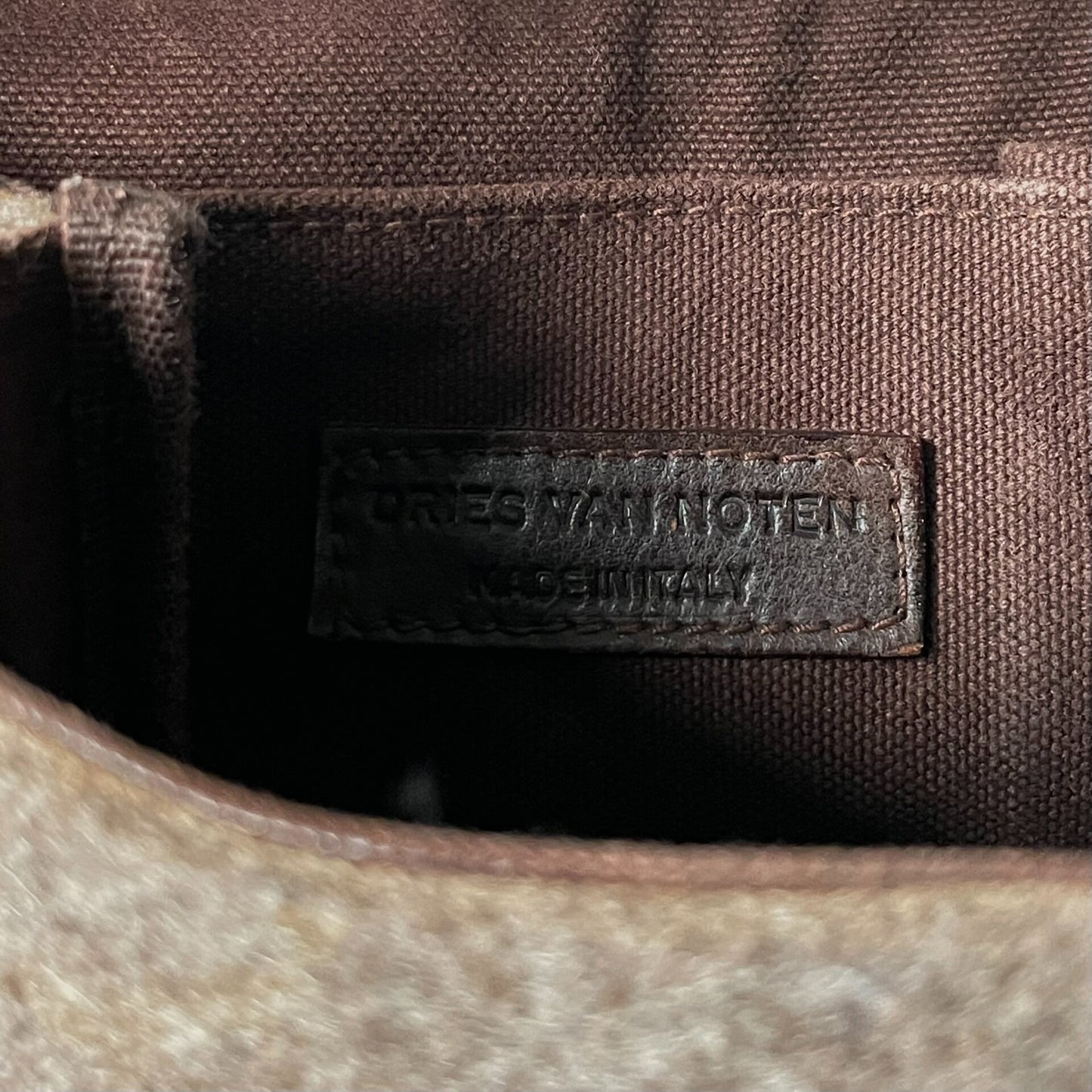 drapes van noten wool shoulder bag