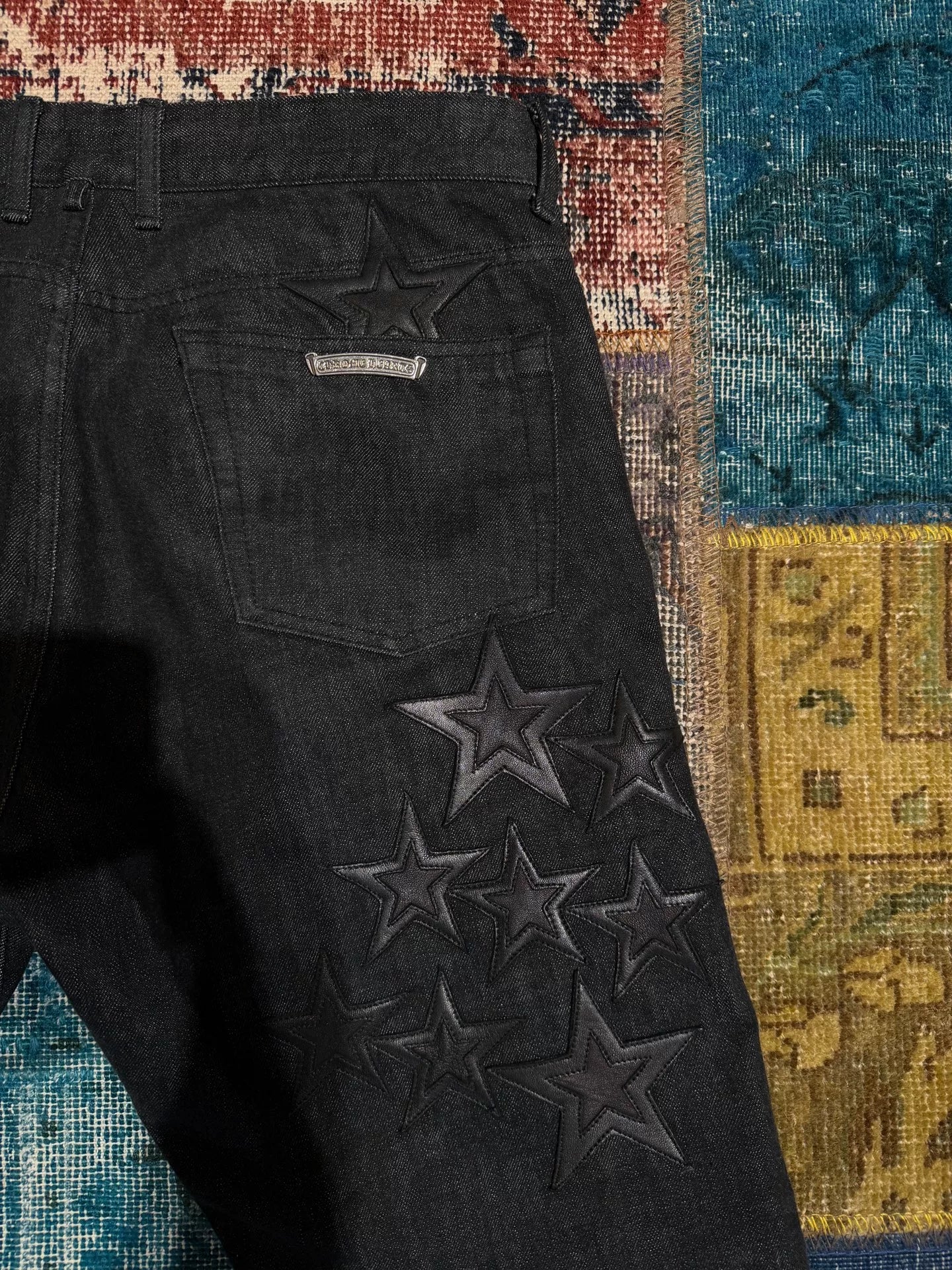 Chrome Hearts Star Patch Flame Jeans