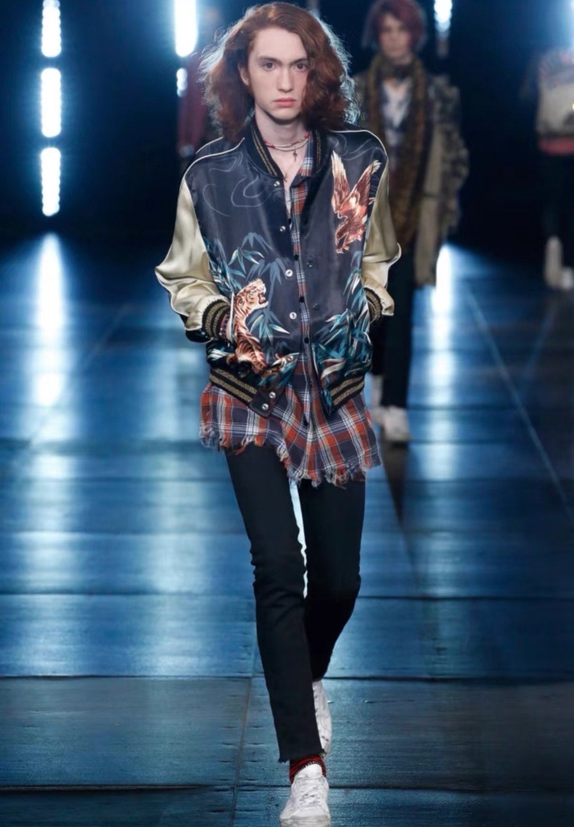 saint laurent tiger eagle bomber jacket