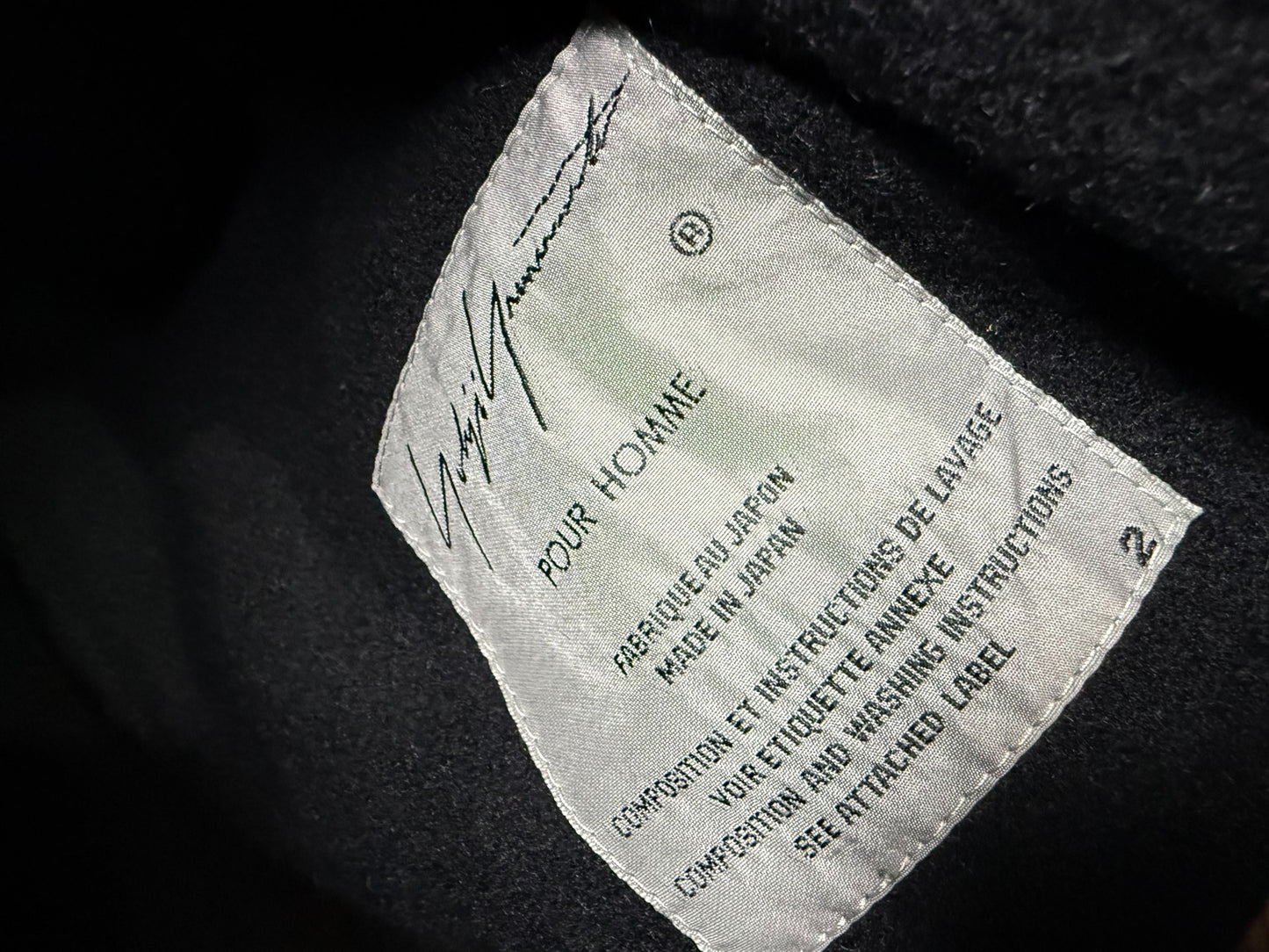 Yohji Yamamoto Pour Homme 19AW Gold Button Overcoat