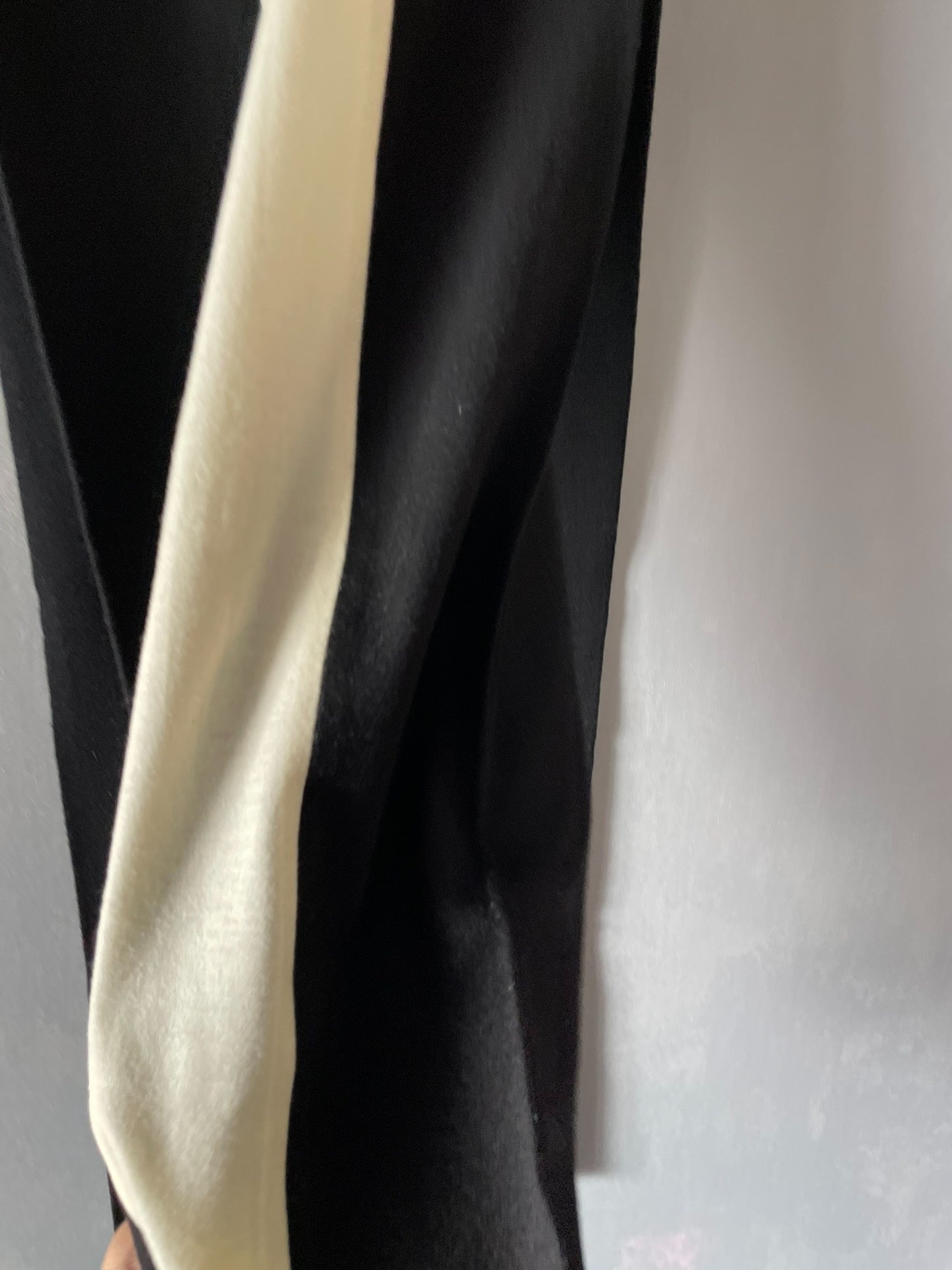 yohji yamamoto striped double-layer scarf