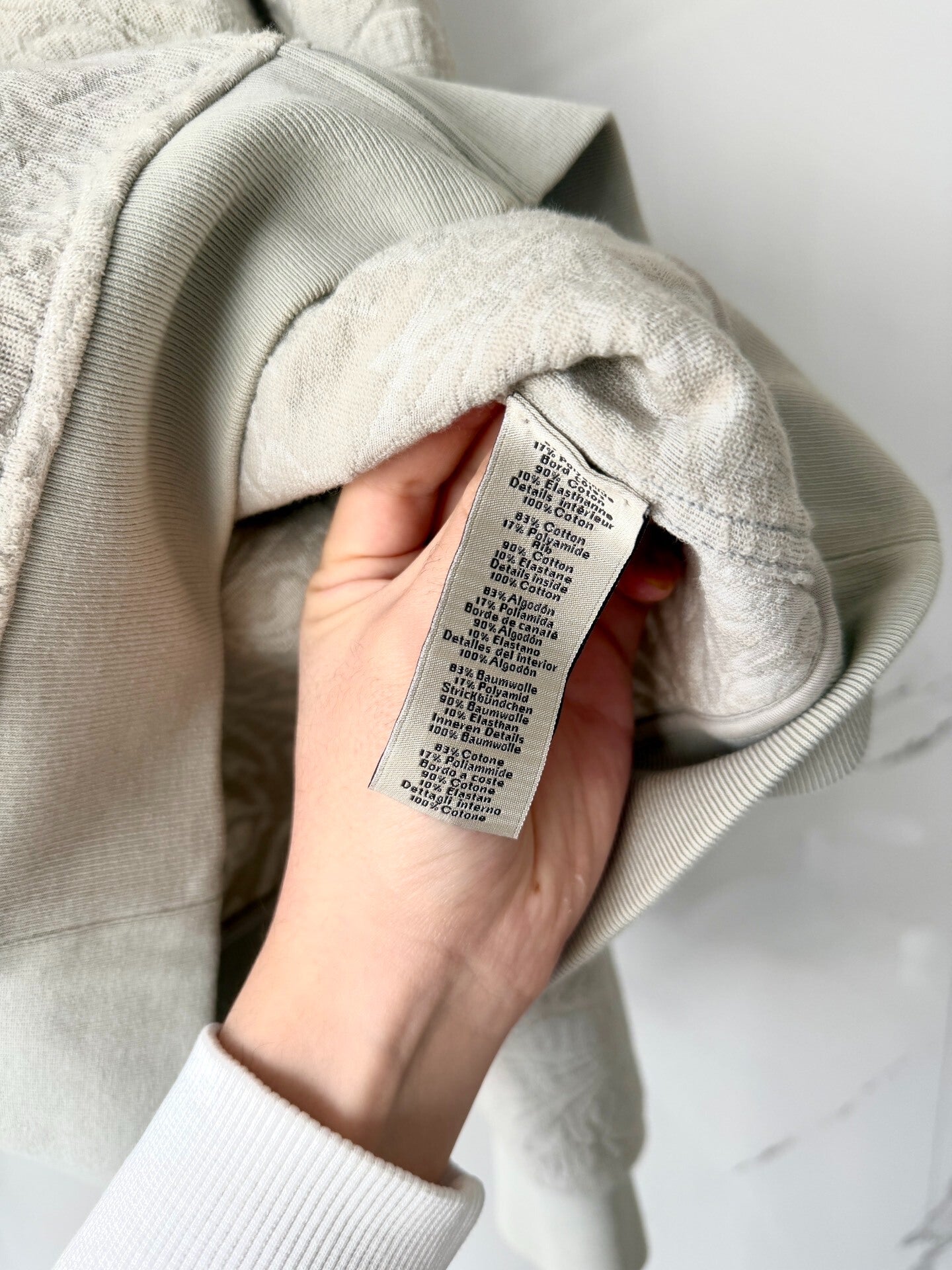 hermes gray knit baseball jacket size S