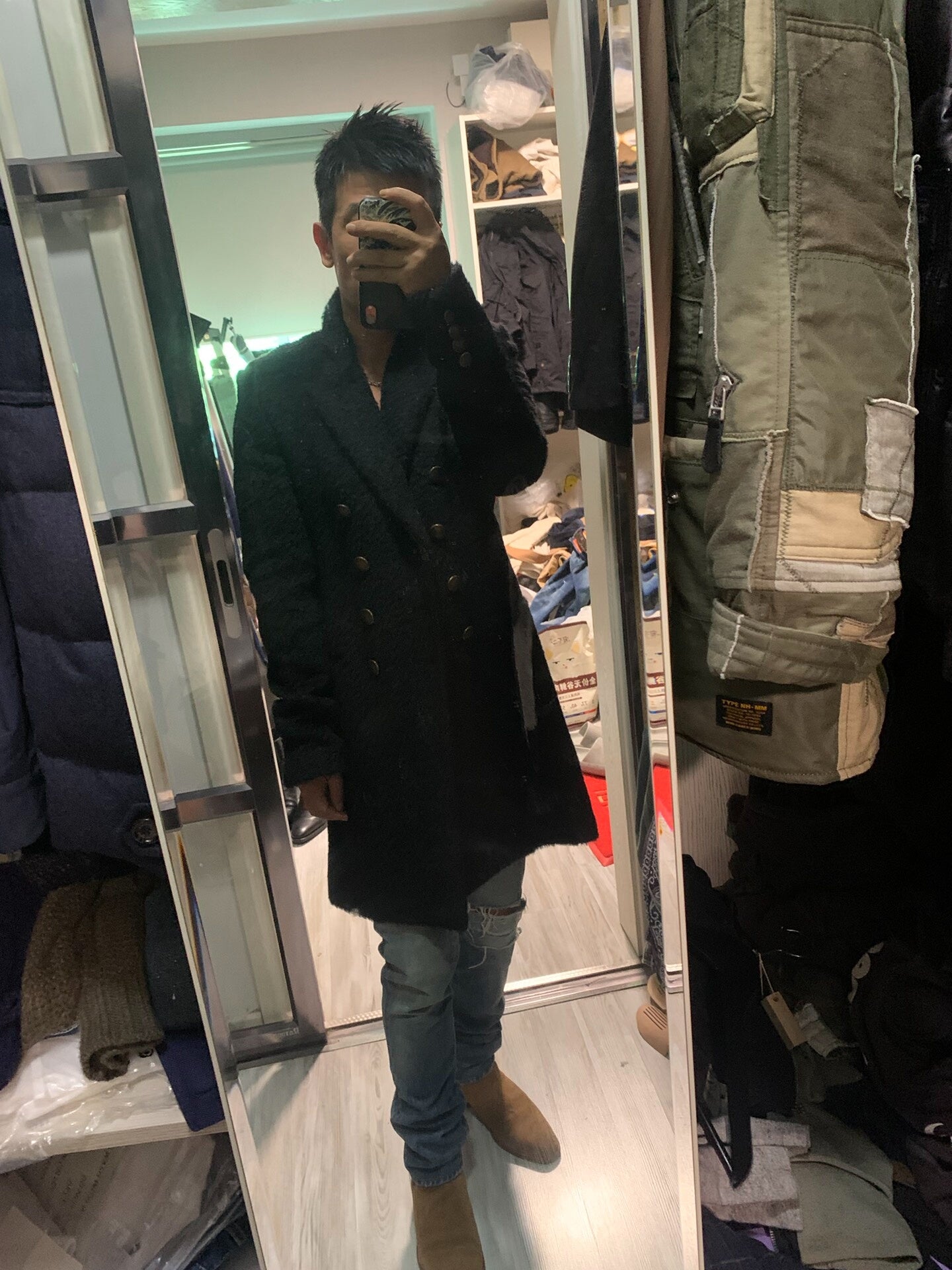 saint laurent fur coat size 46