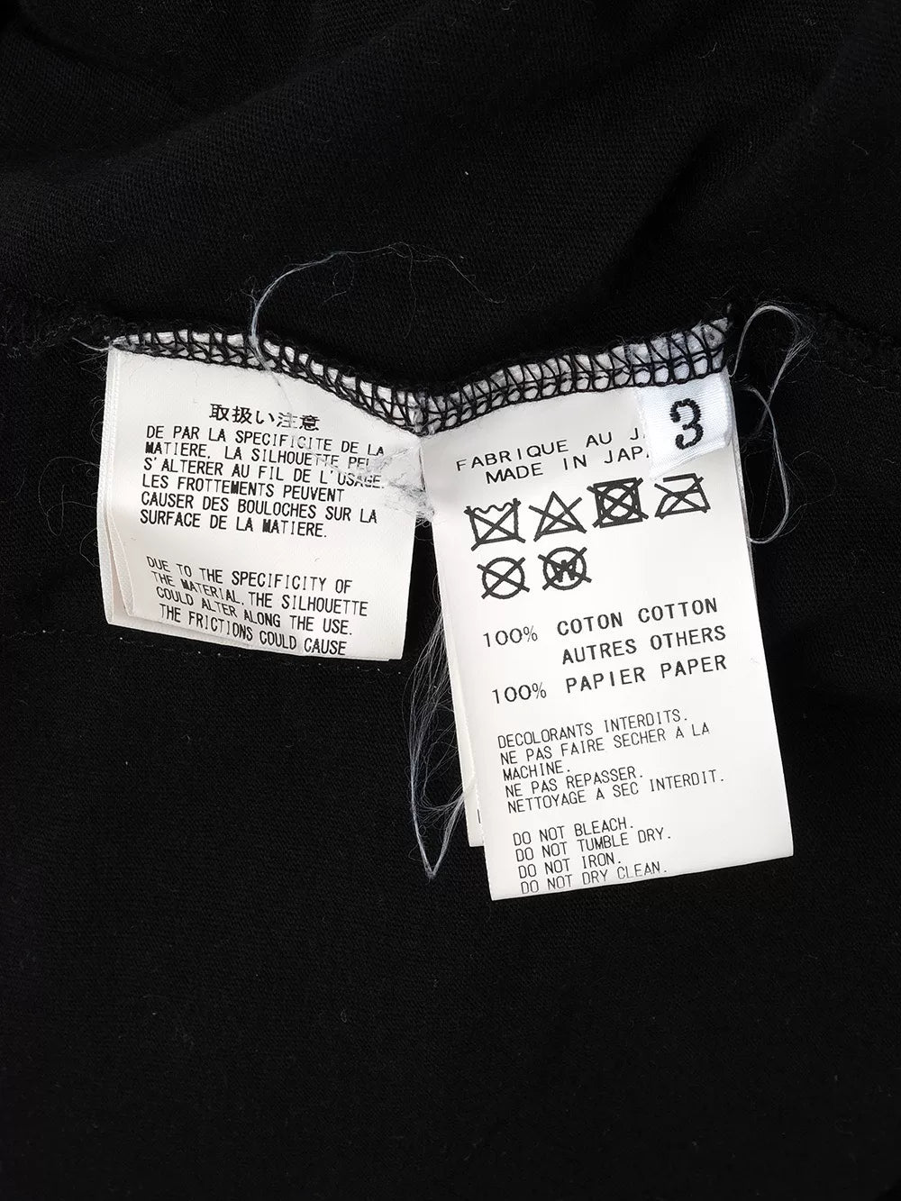 YOHJI YAMAMOTO Black Long Sleeve Top