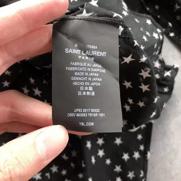 Saint Laurent Men's Black Star Shirt