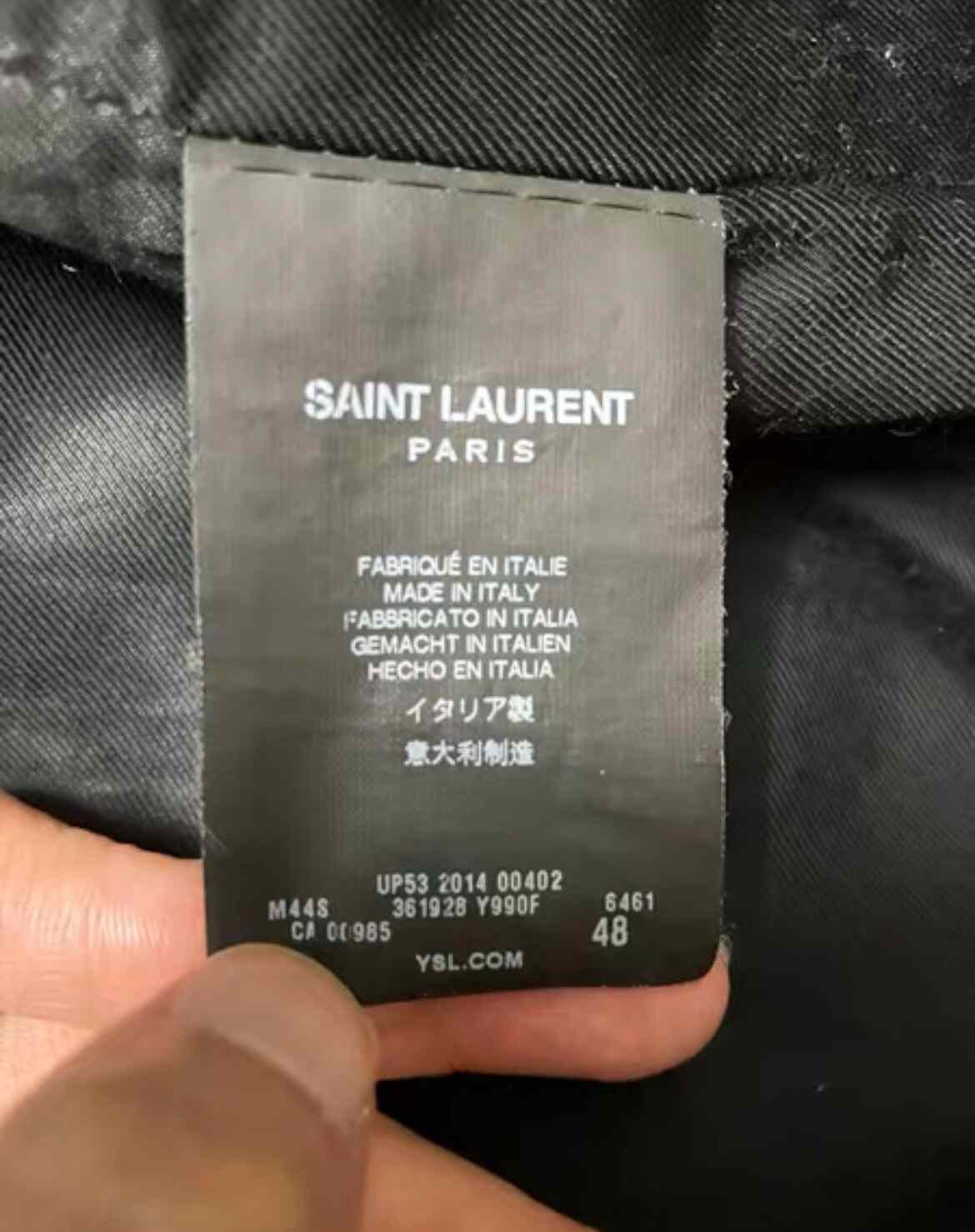 SAINT LAURENT Red Black Plaid Jacket