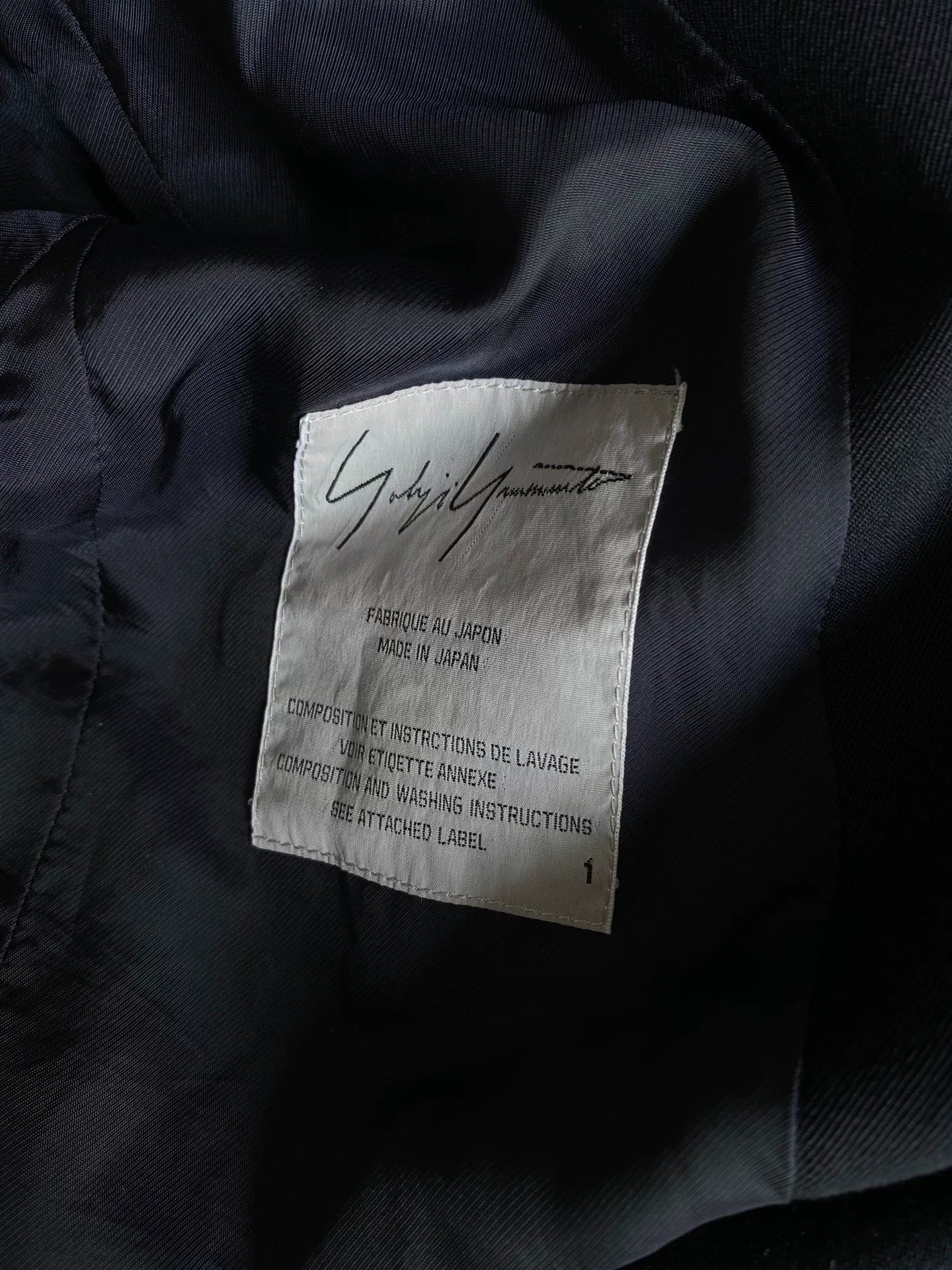Yohji Yamamoto 2001 Asymmetric Jacket