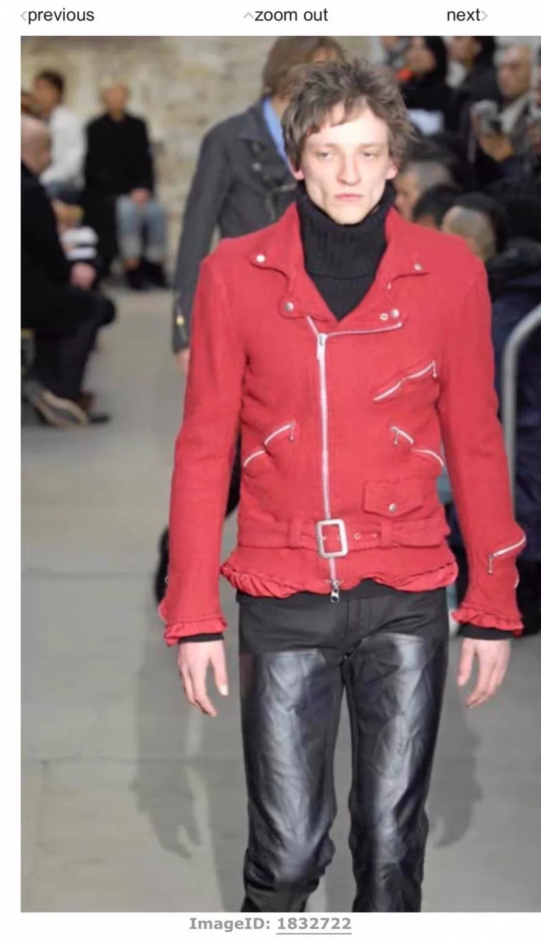 red wool jacket by Junya Watanabe