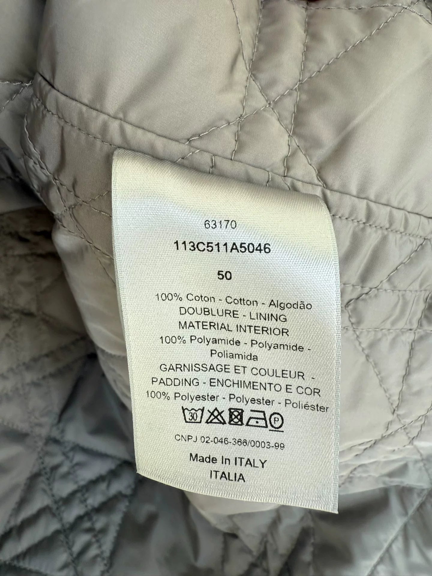 Dior Printed Cotton Jacket Size 50