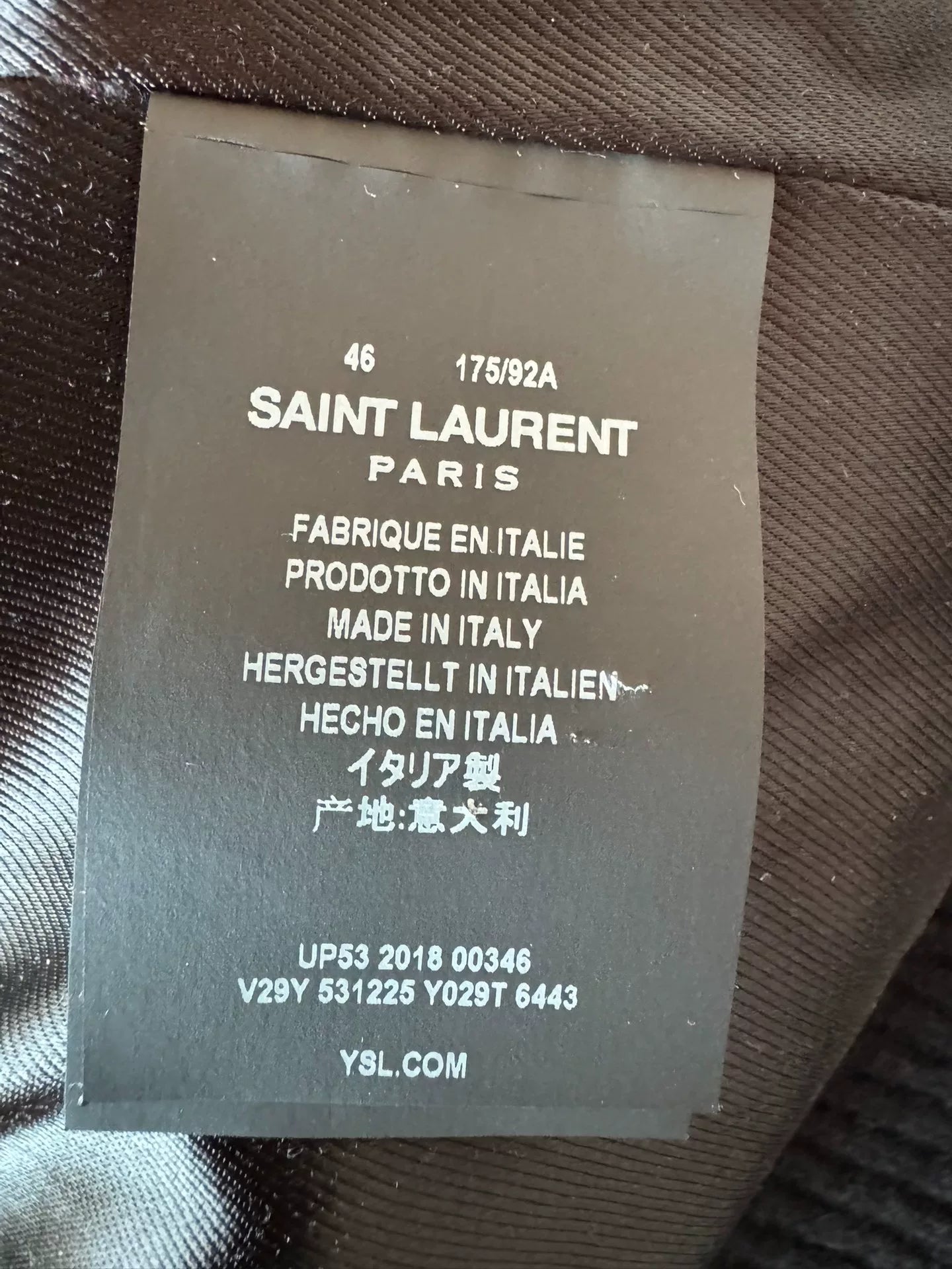 Saint Laurent Red Black Leather Sleeve Jacket