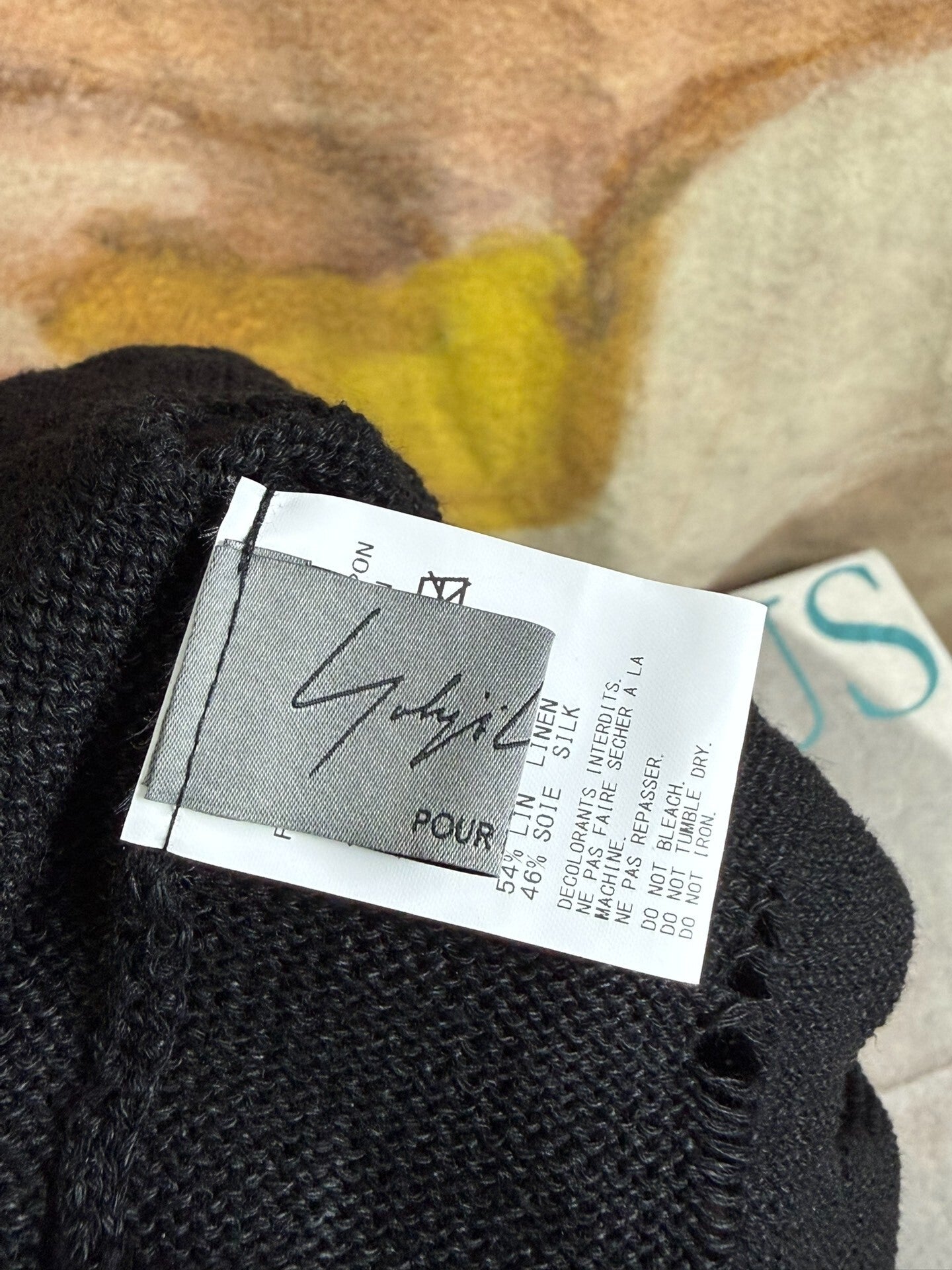 Yohji Yamamoto Distressed Black Beanie