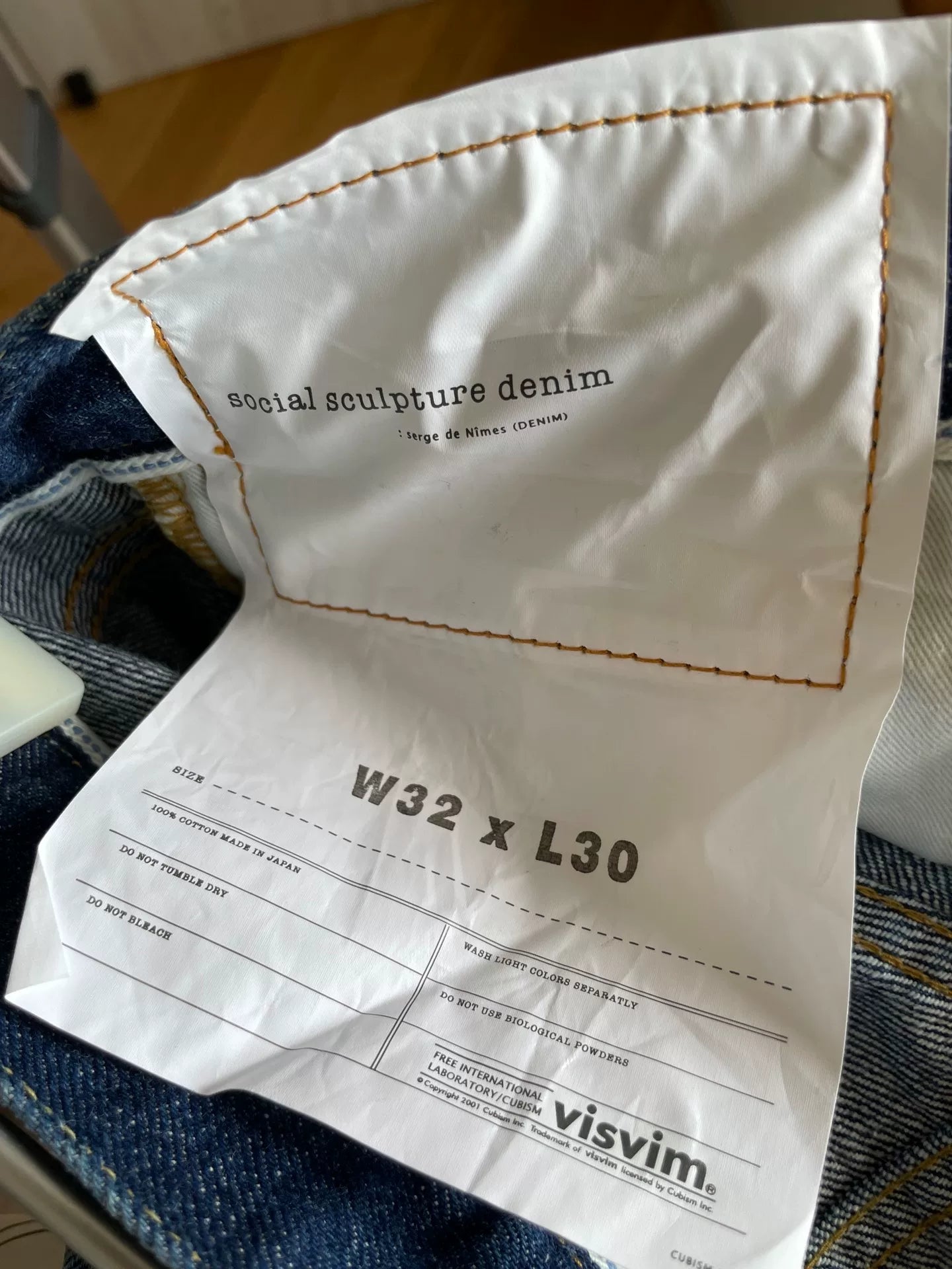 VISVIM Black Paisley Pudding Jeans W32