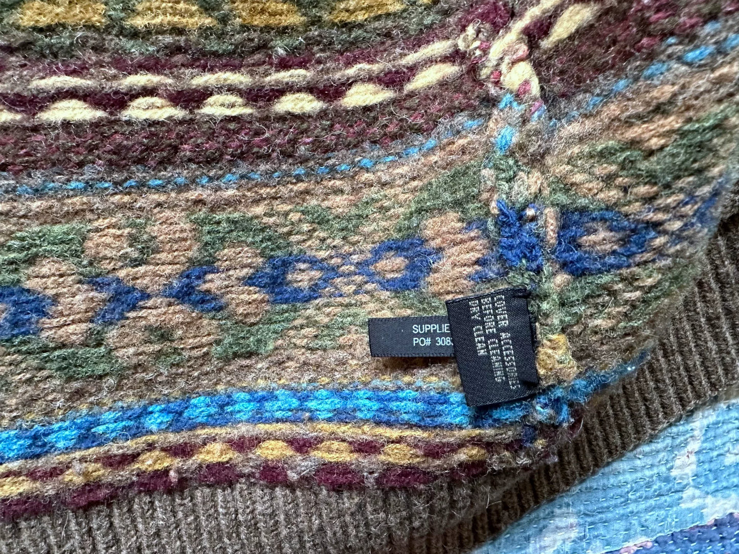 RRL Wool Fair Isle Stripe Sweater