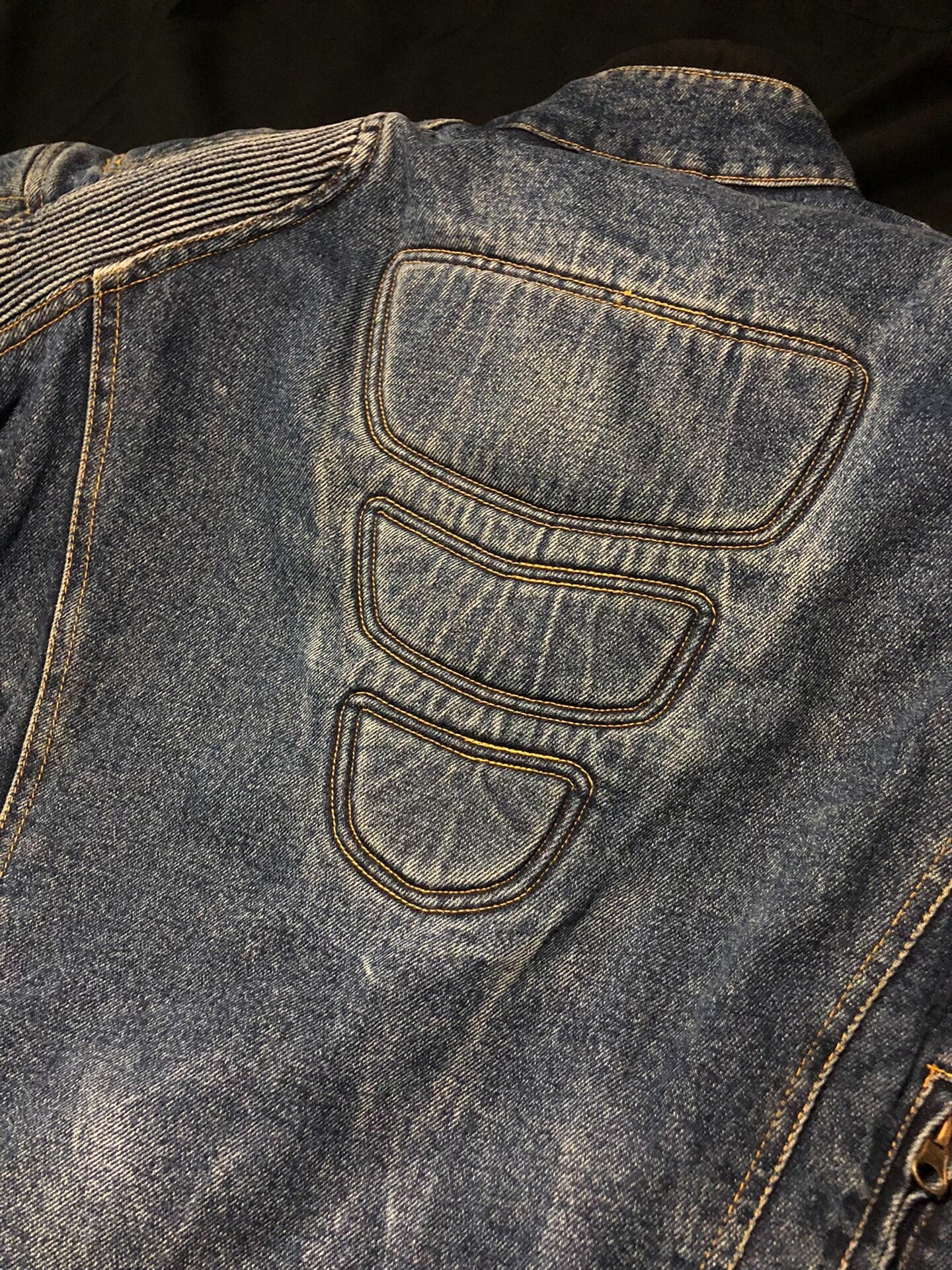 vintage motorcycle denim jacket from 90s