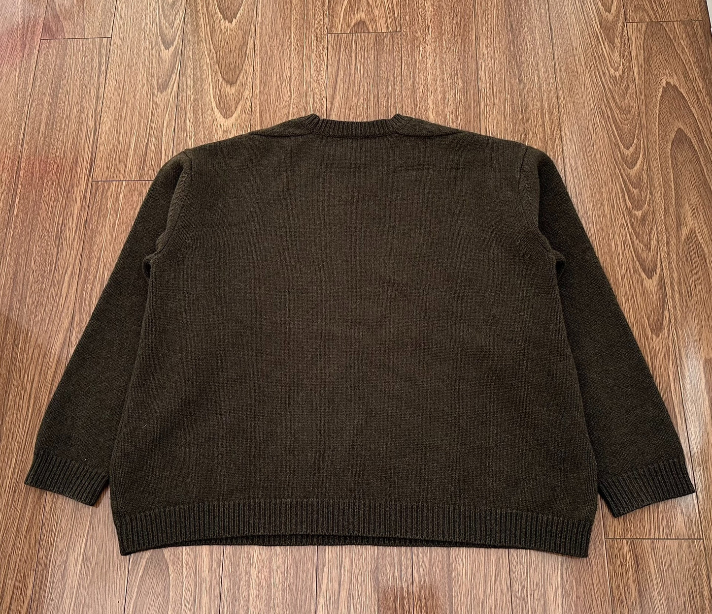 studio nicholson guernsey jumper in dark brown
