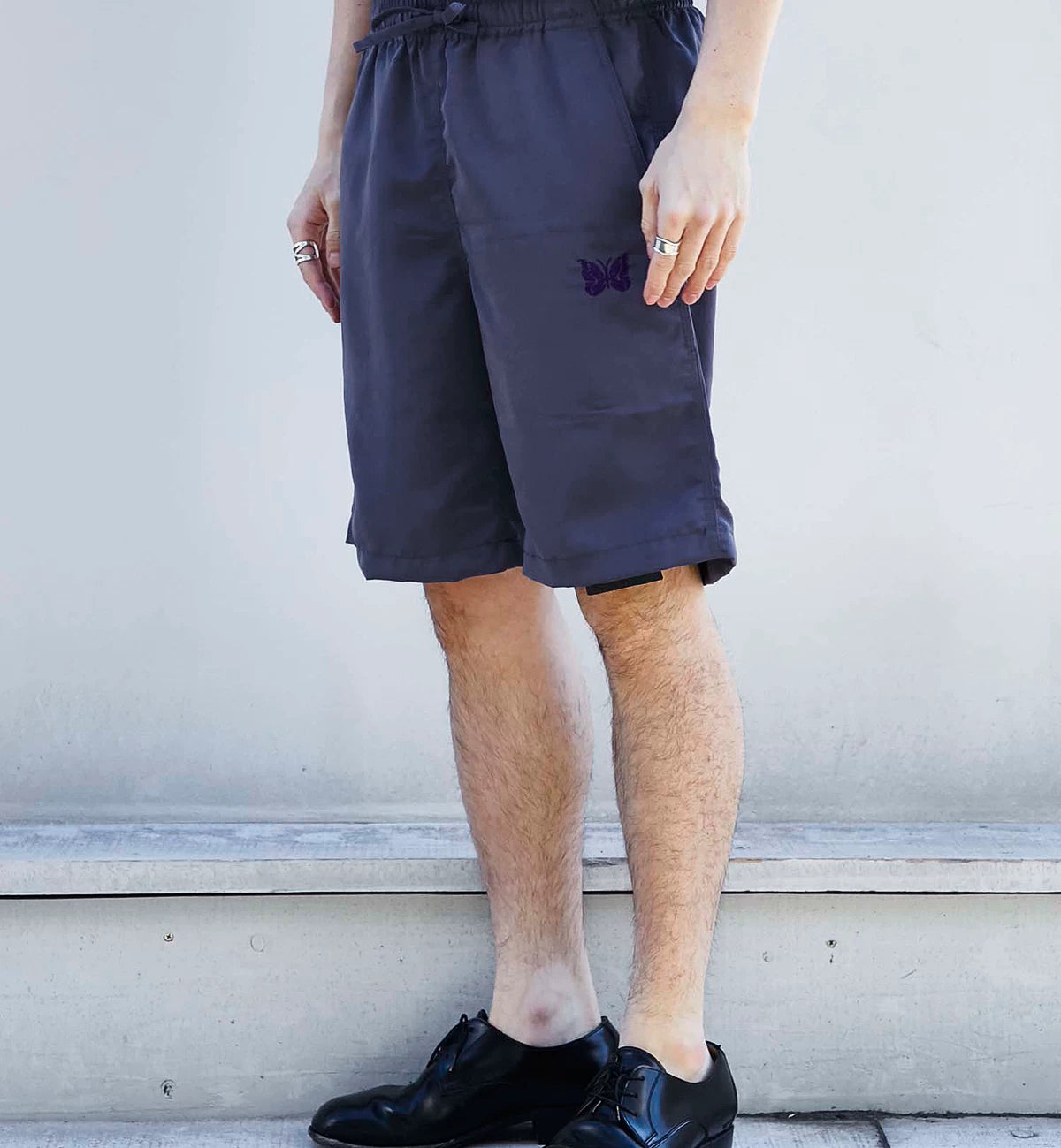 needles basketball shorts smoke purple color