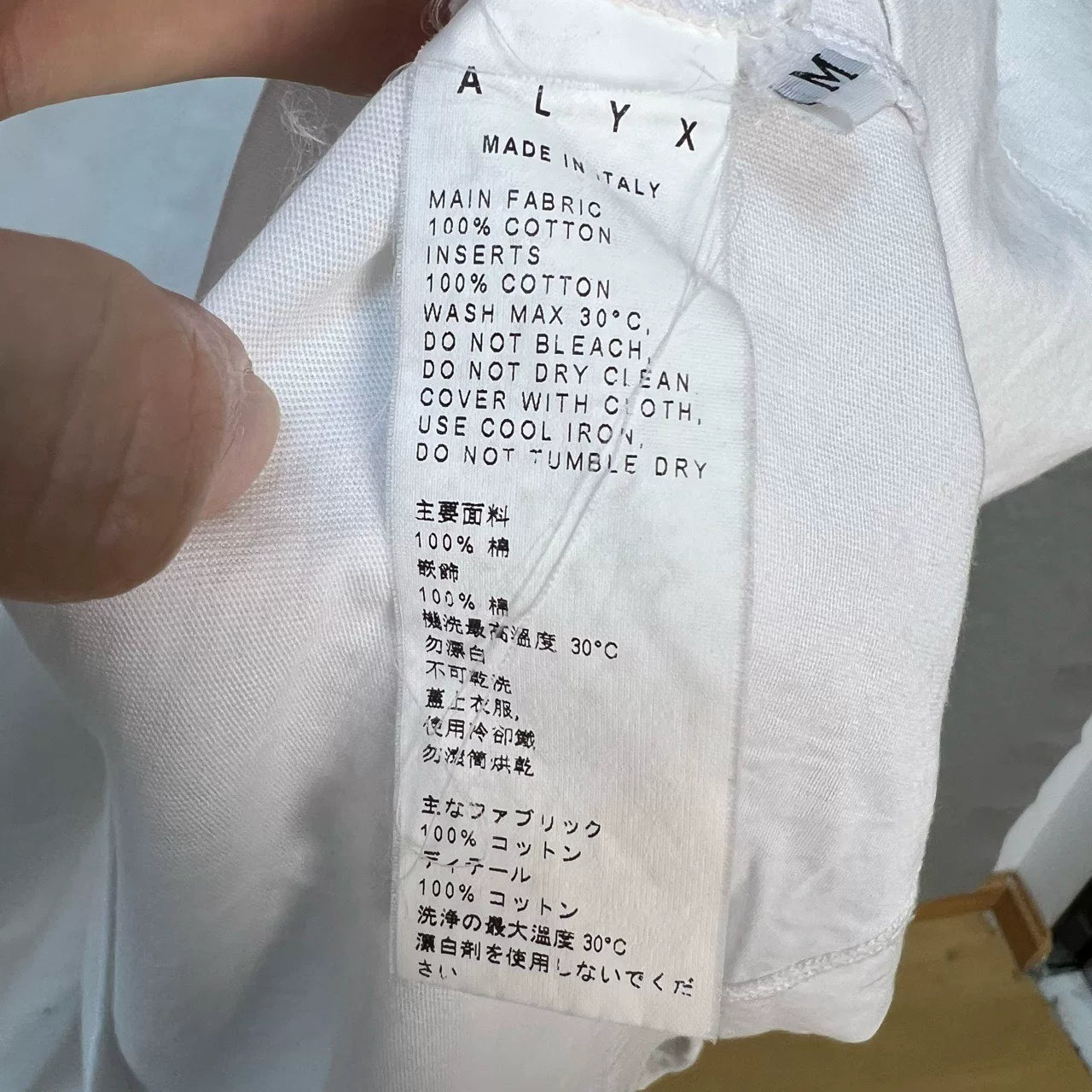 alyx white hooded sweatshirt with printed logo