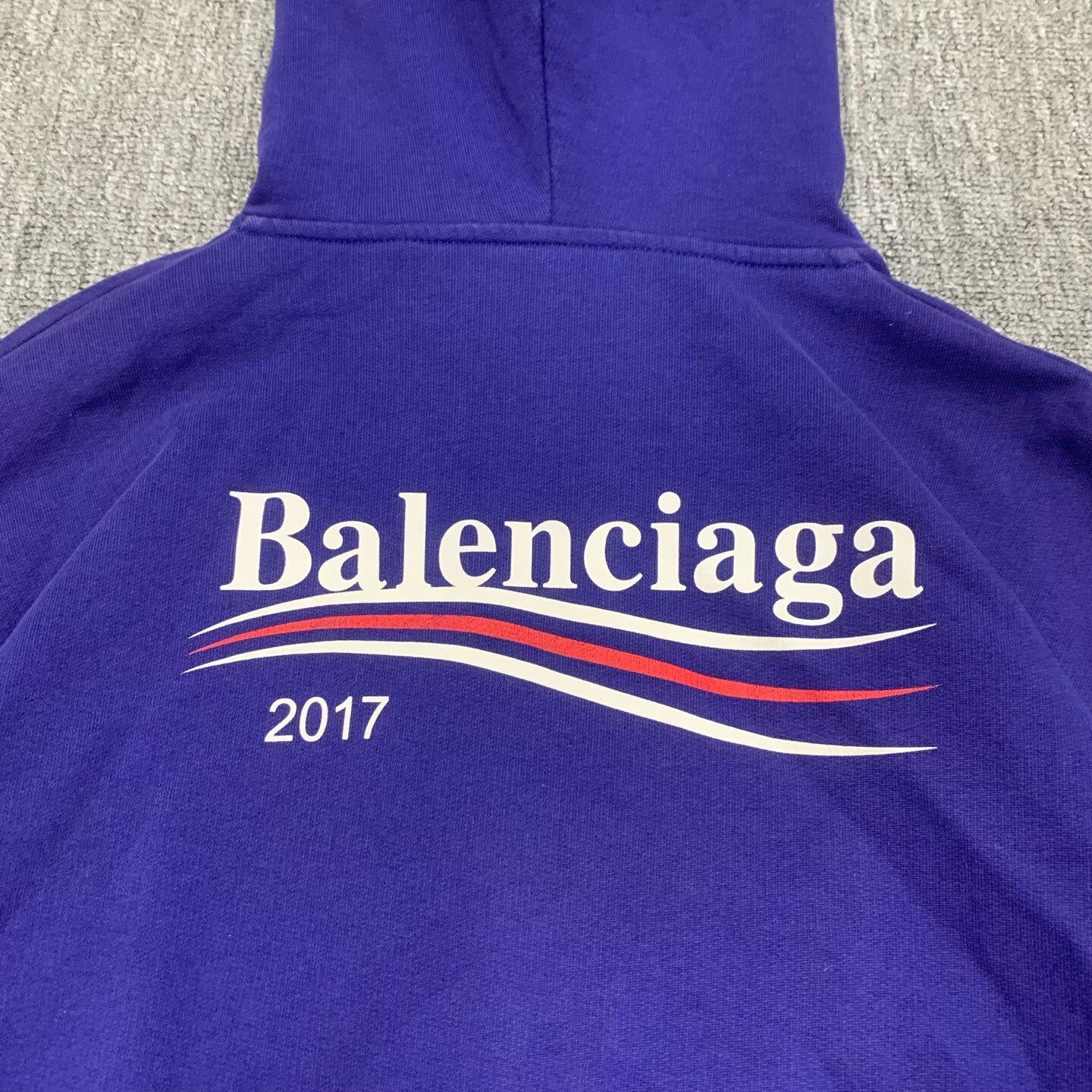 balenciaga purple hoodie with waves design