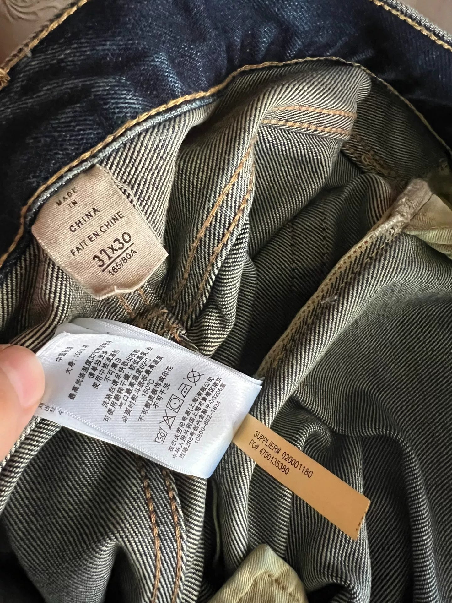 RRL Double RL Slim Wash Denim Pants