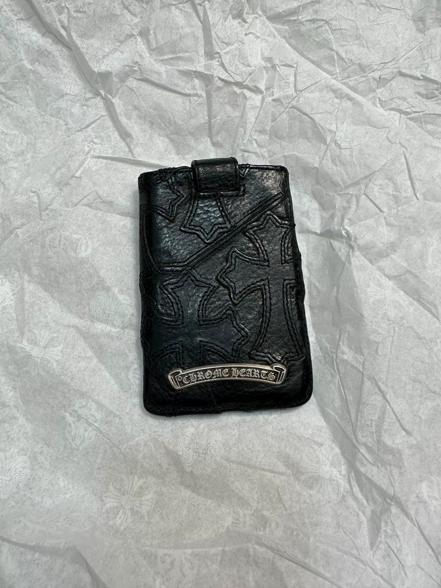 Chrome Hearts Cross Leather Card Holder