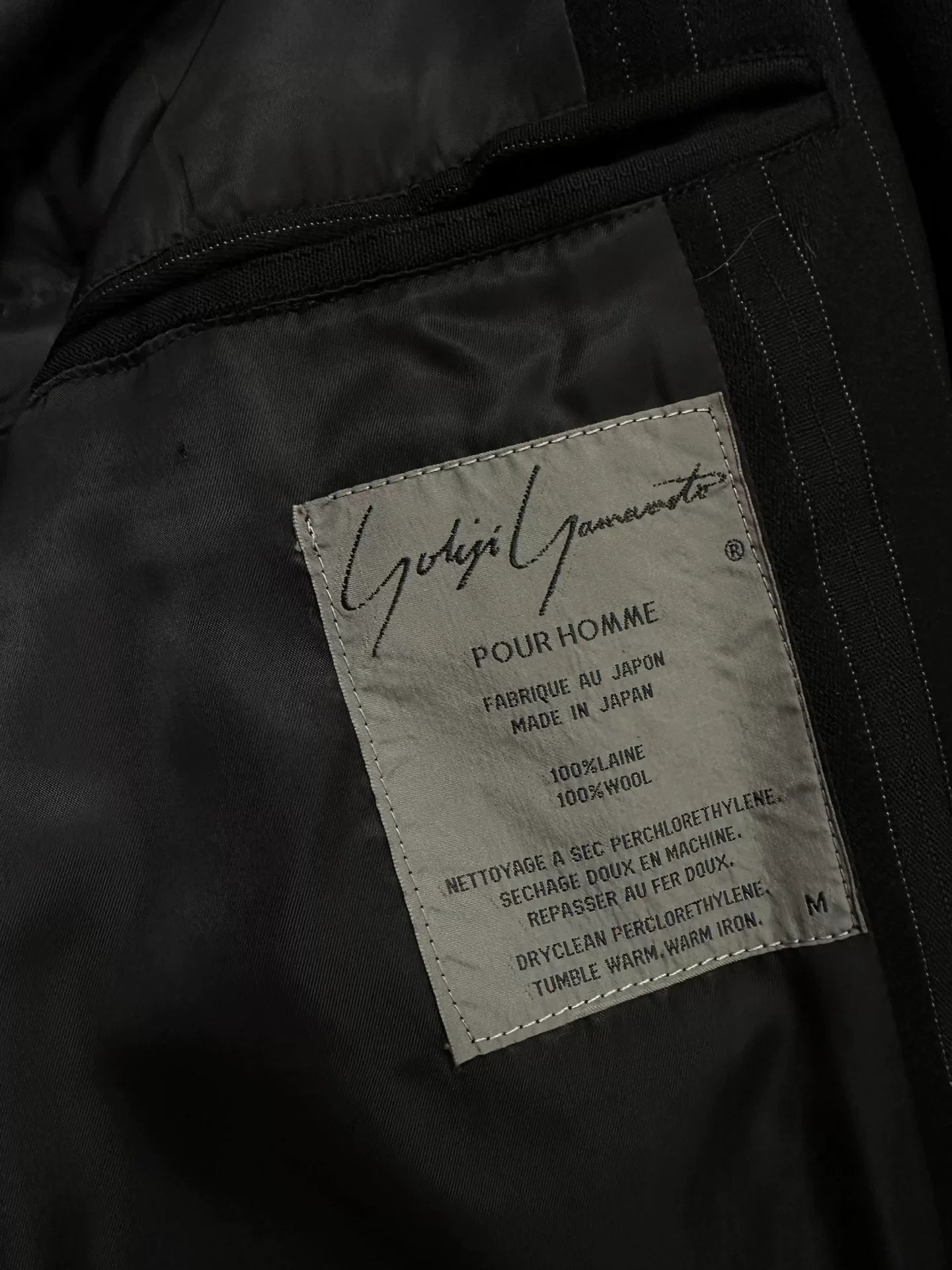 yohji yamamoto striped jacket from 1985