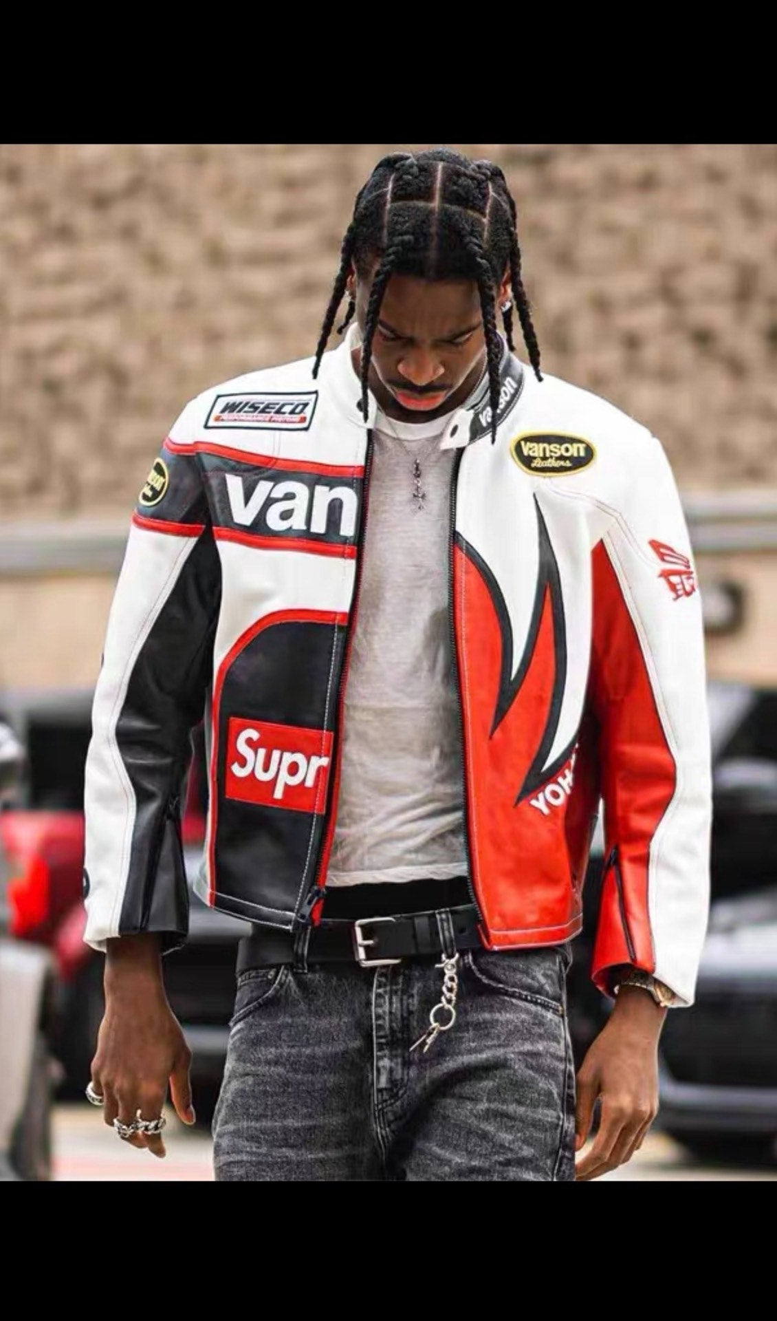 Yohji Yamamoto Supreme Vanson Motorcycle Jacket XL