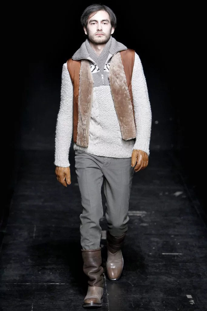 maison martin margiela high neck knit sweater