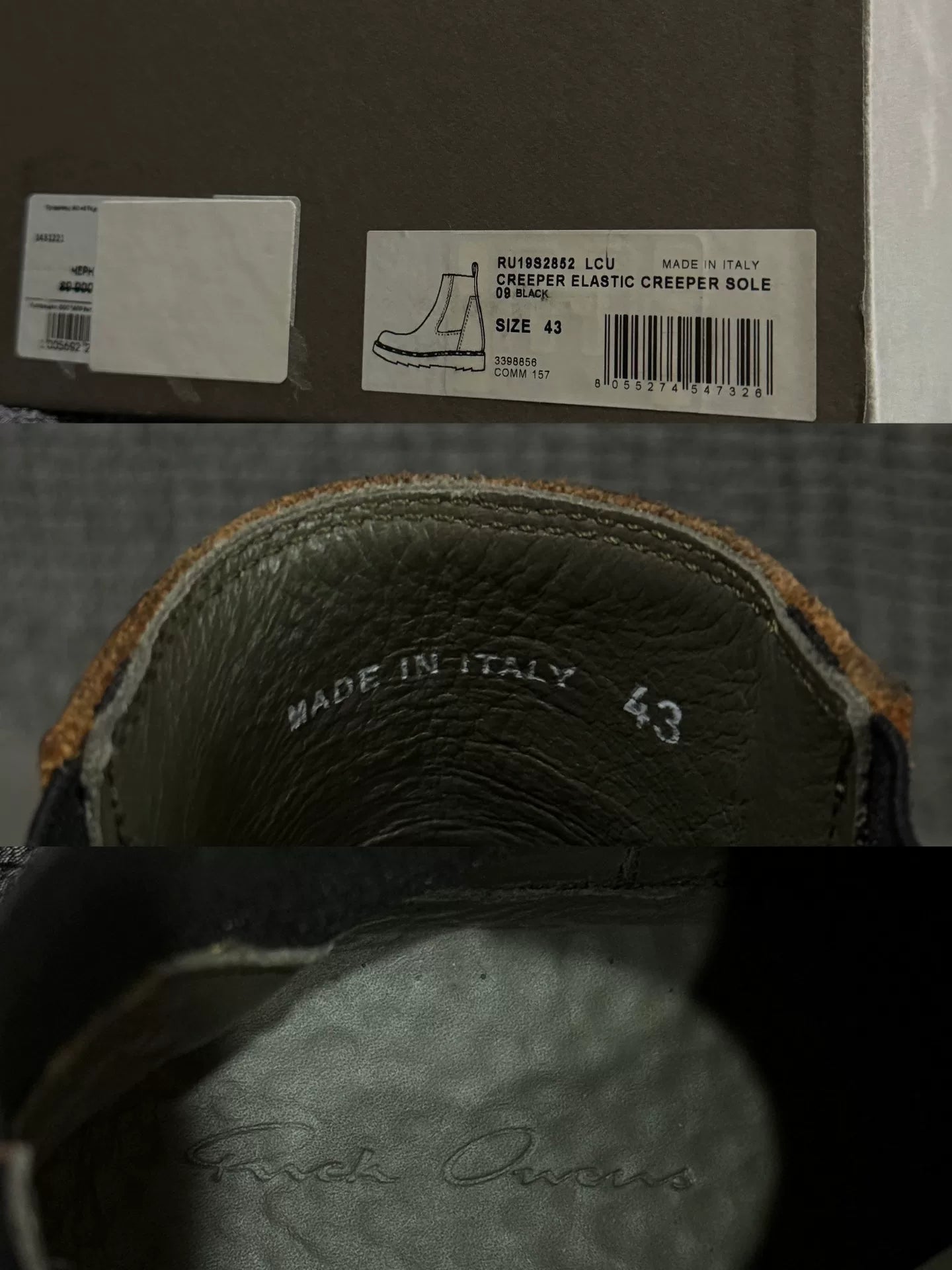 black leather chelsea boots by rick owens