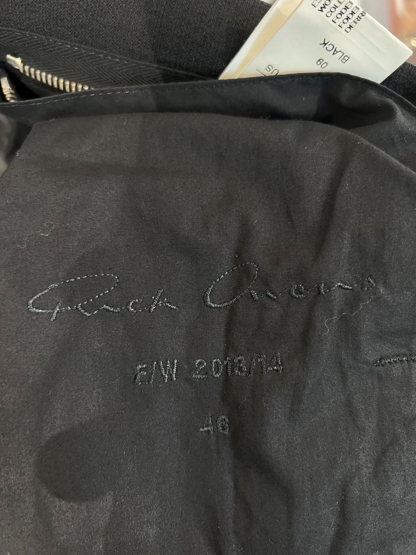 Rick Owens Wrinkled Satin Collared Blazer 46