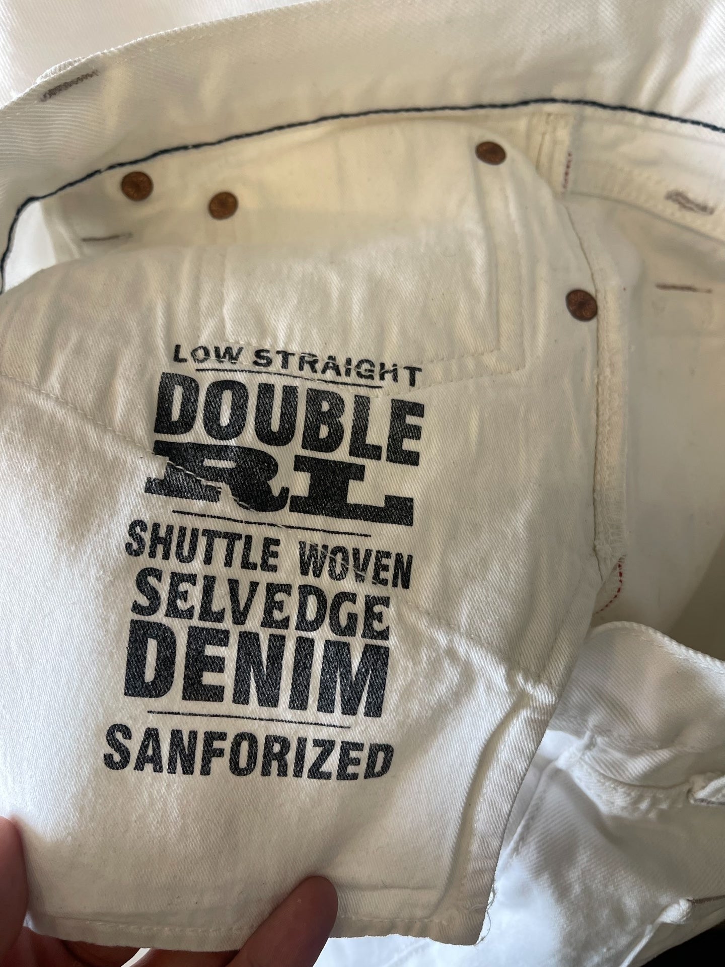 RRL Double RL White Denim Jeans