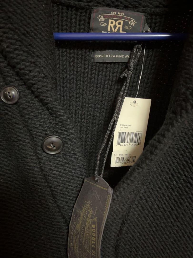 rare vintage black red wool cardigan