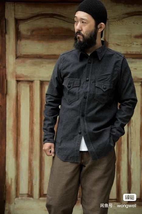 Freewheelers Autumn Winter Navy Shirt