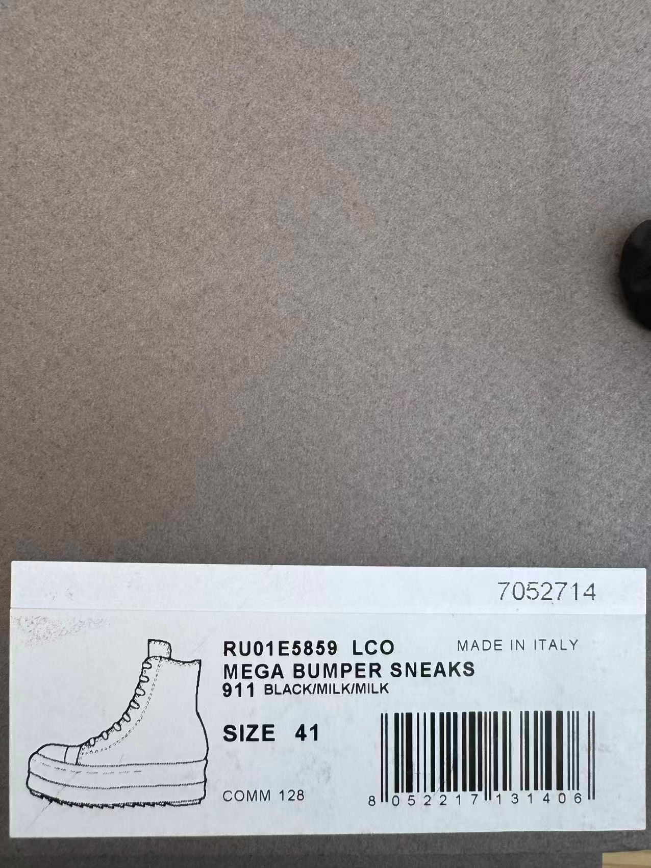 Rick Owens Platform High-Top Sneakers 24SS