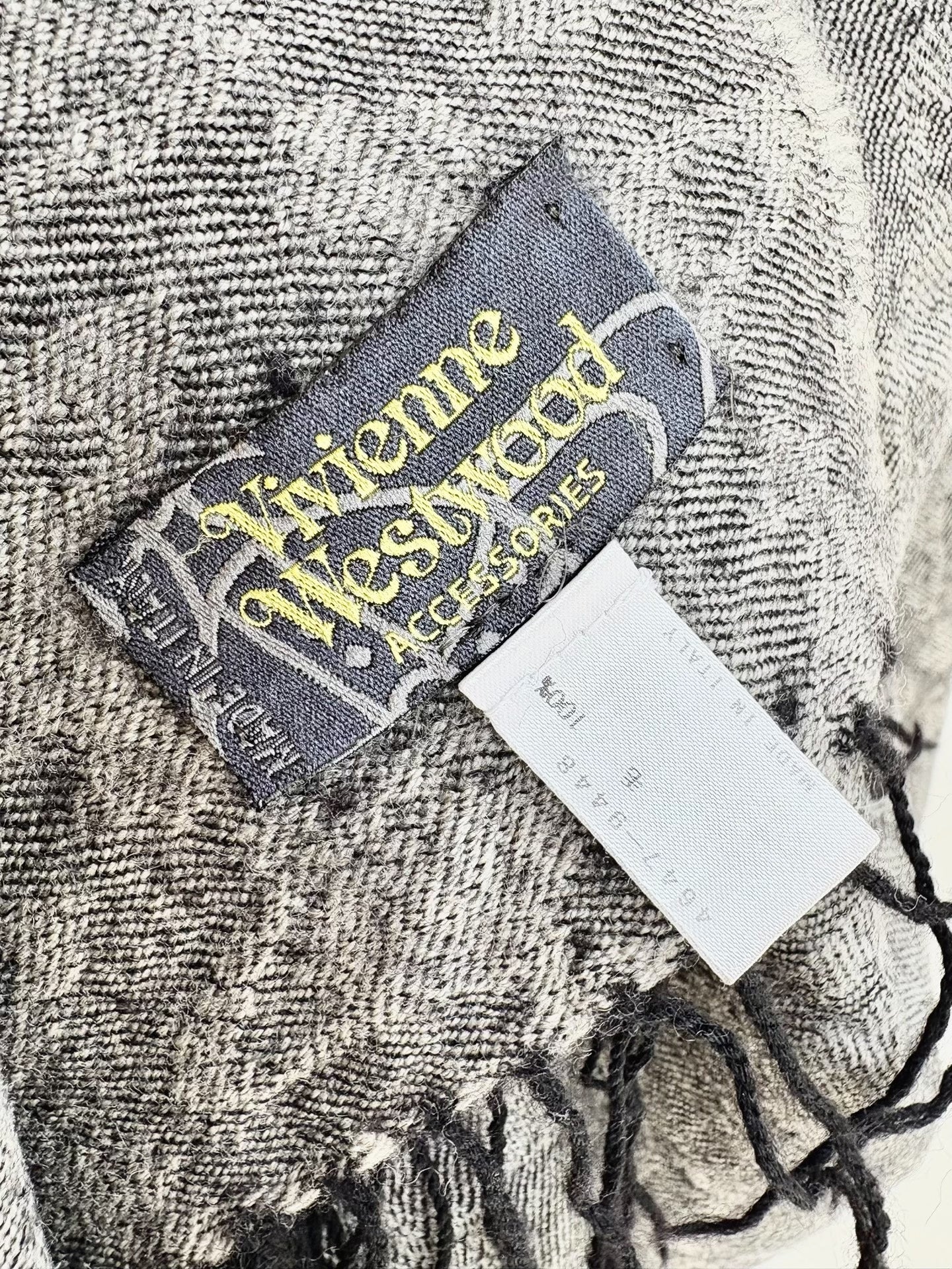 Vivienne Westwood Vintage Gray Saturn Scarf