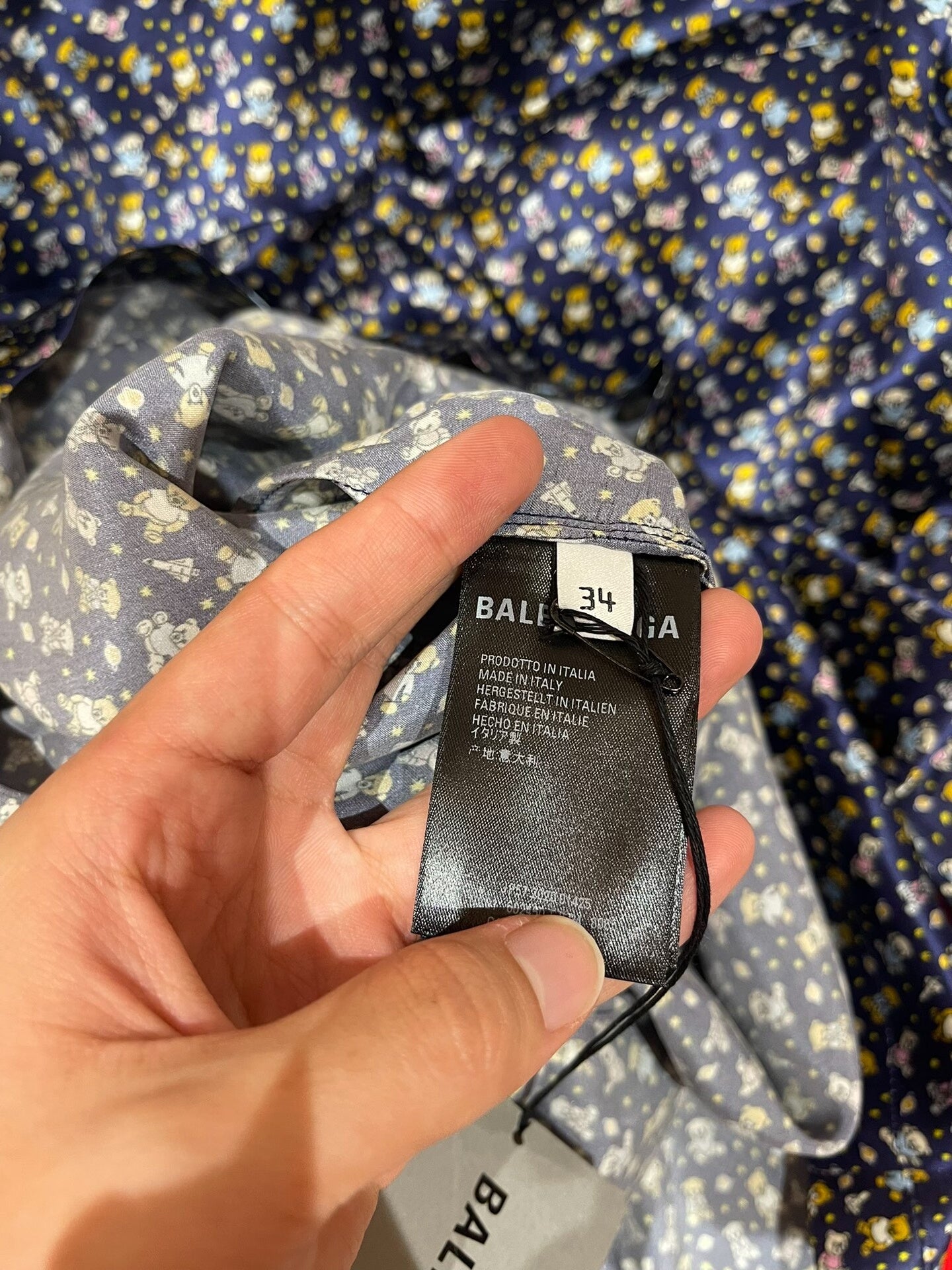 balenciaga floral long sleeve shirt