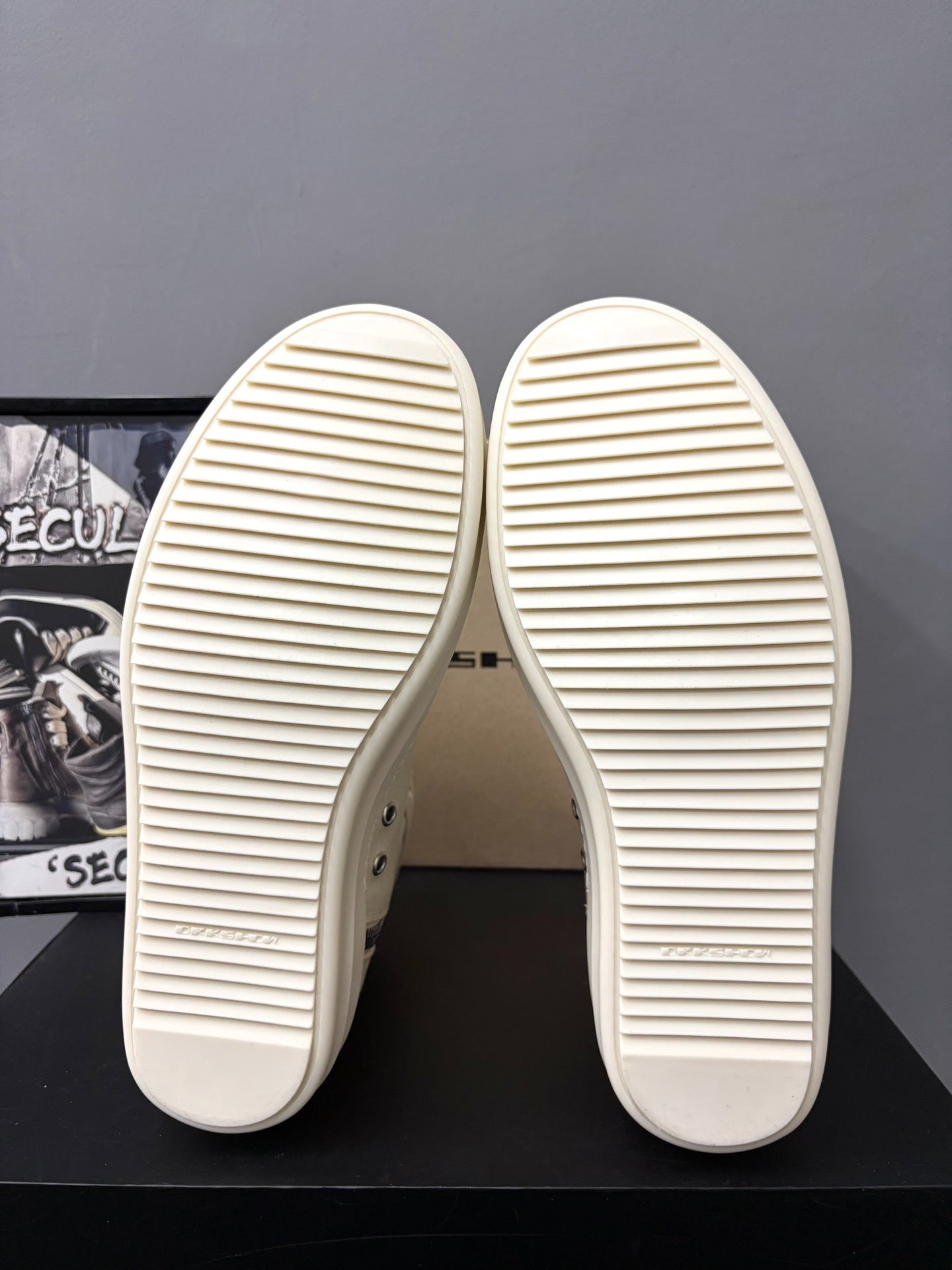 RickOwens Drkshdw White High-Top Canvas