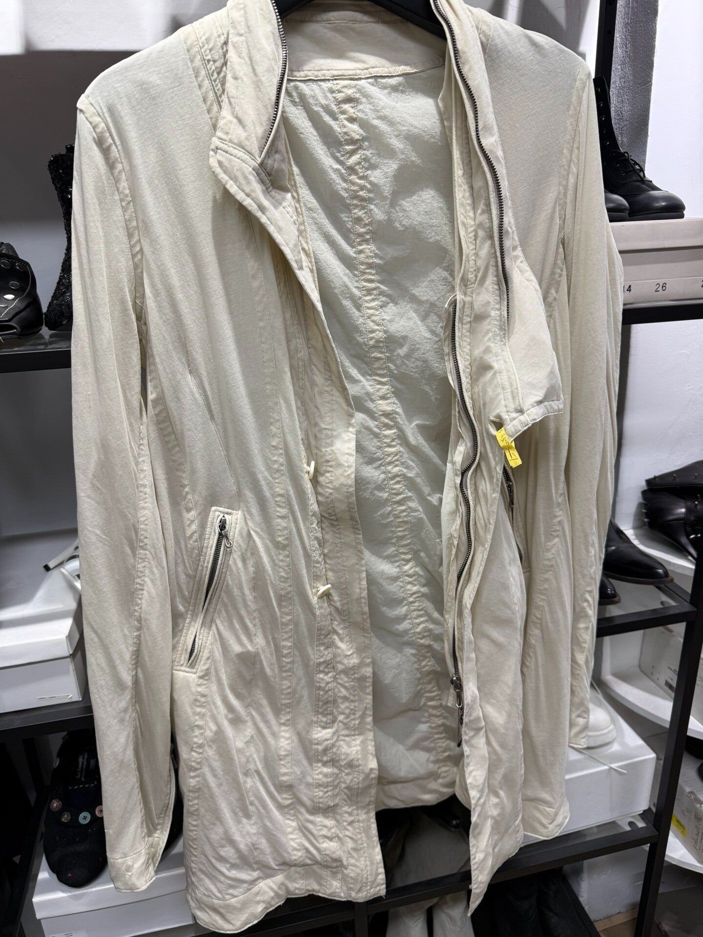 Sheer Layered Stand Collar Jacket