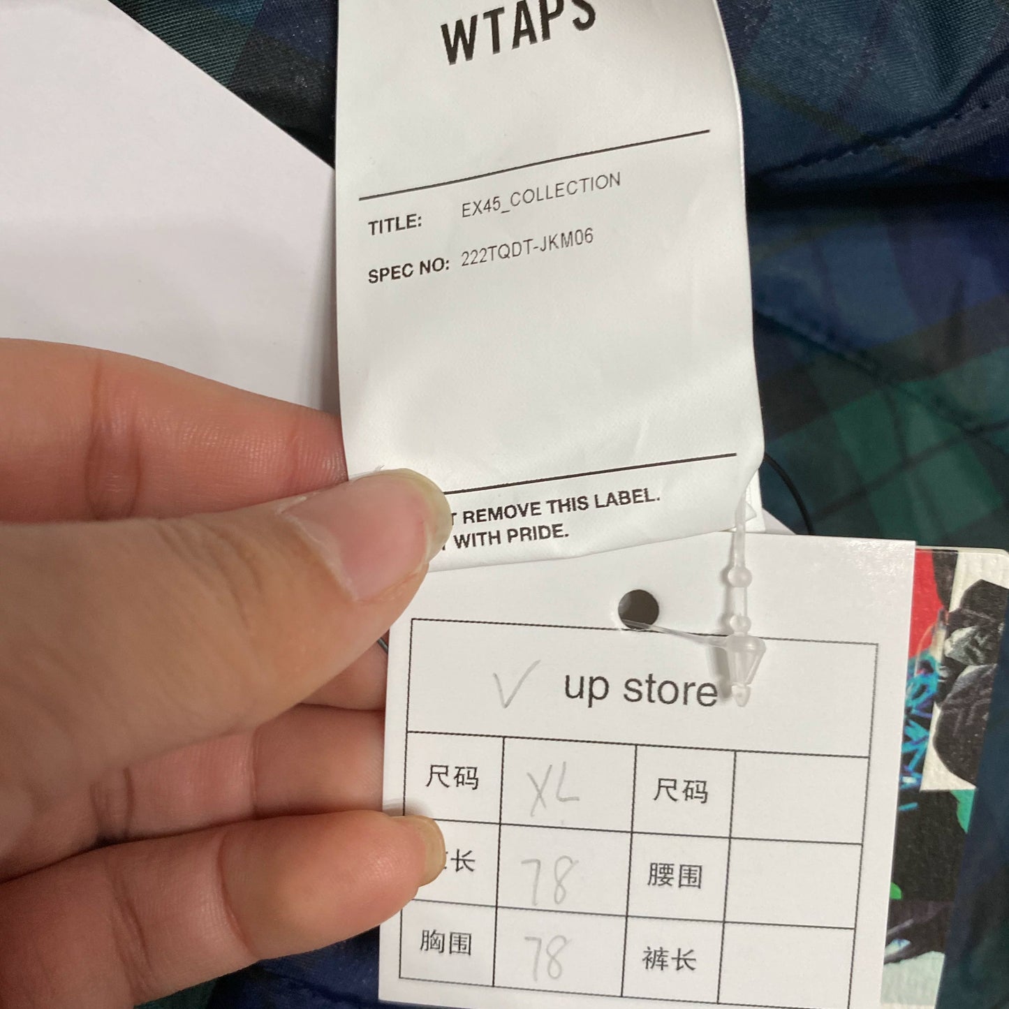 WTAPS 22AW CHIEF Plaid Puffer Jacket