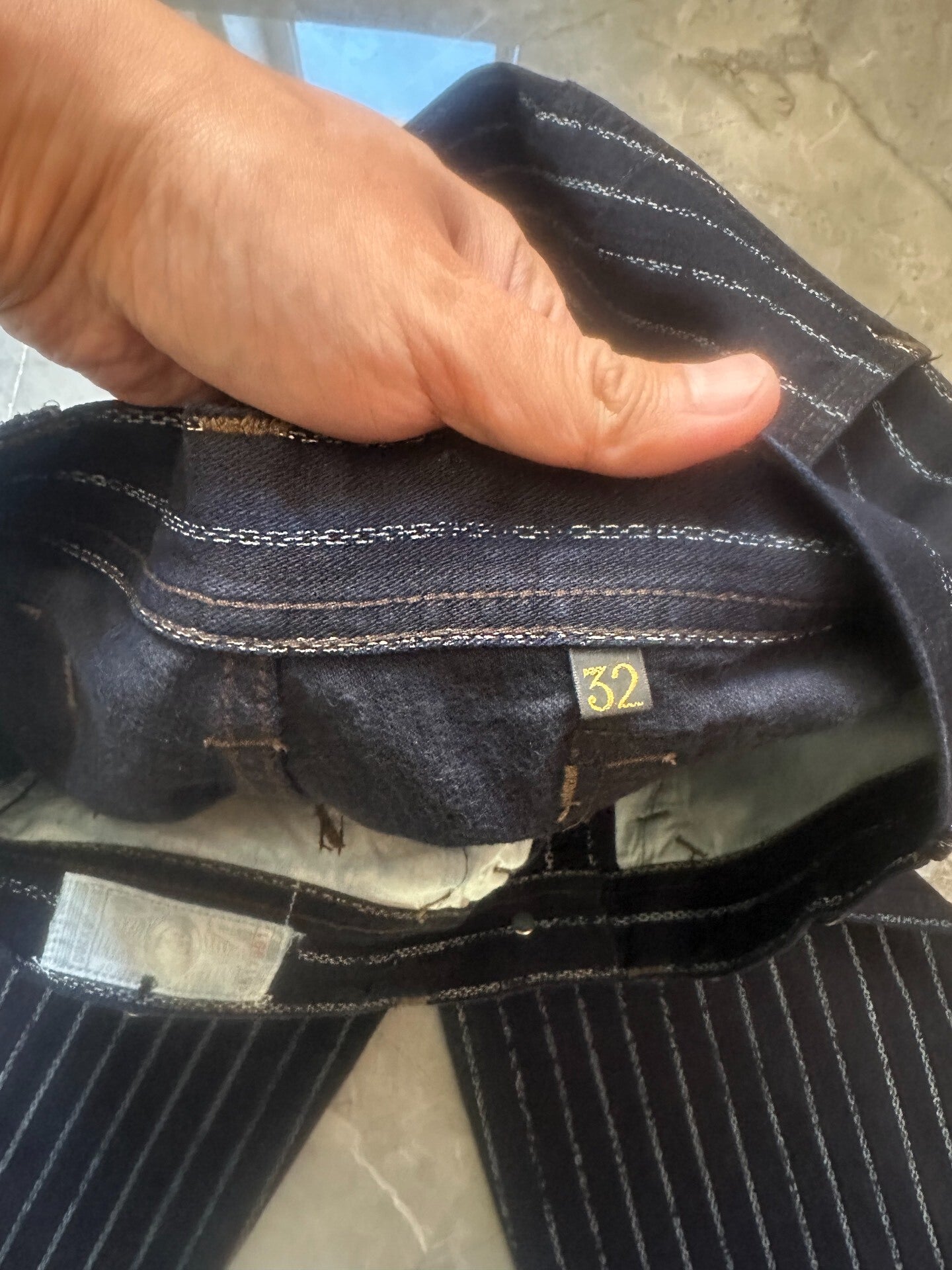 Freewheelers Chain Stripe Parisian Button Pants