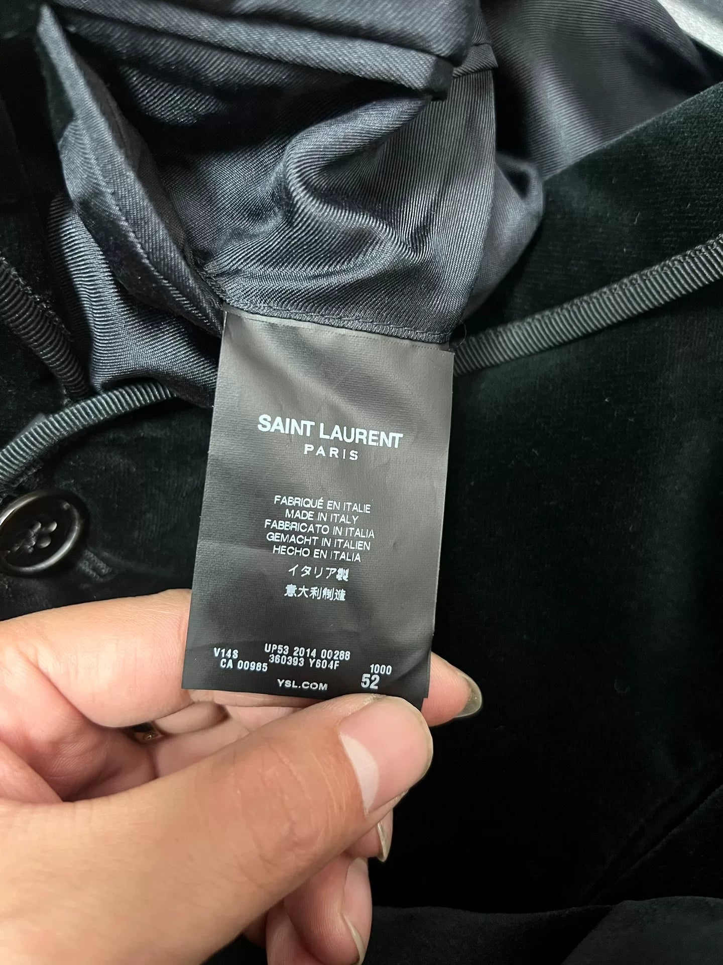 Saint Laurent SLP Velvet Court Blazer