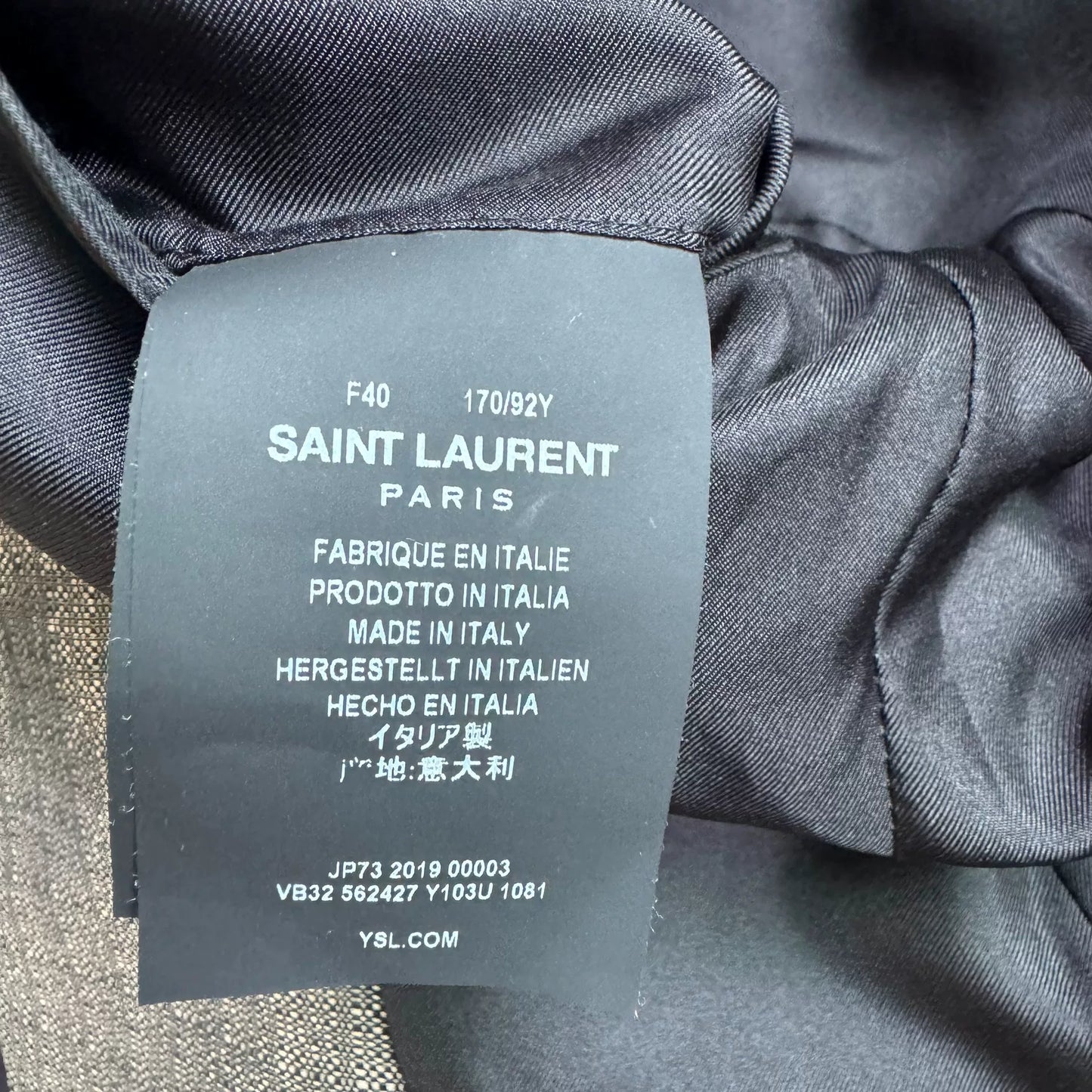 Saint Laurent Silver Sequined Blazer