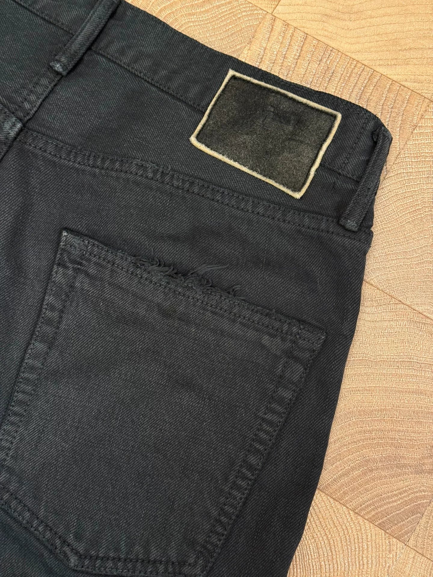 VISVIM 20SS Distressed Black Jeans