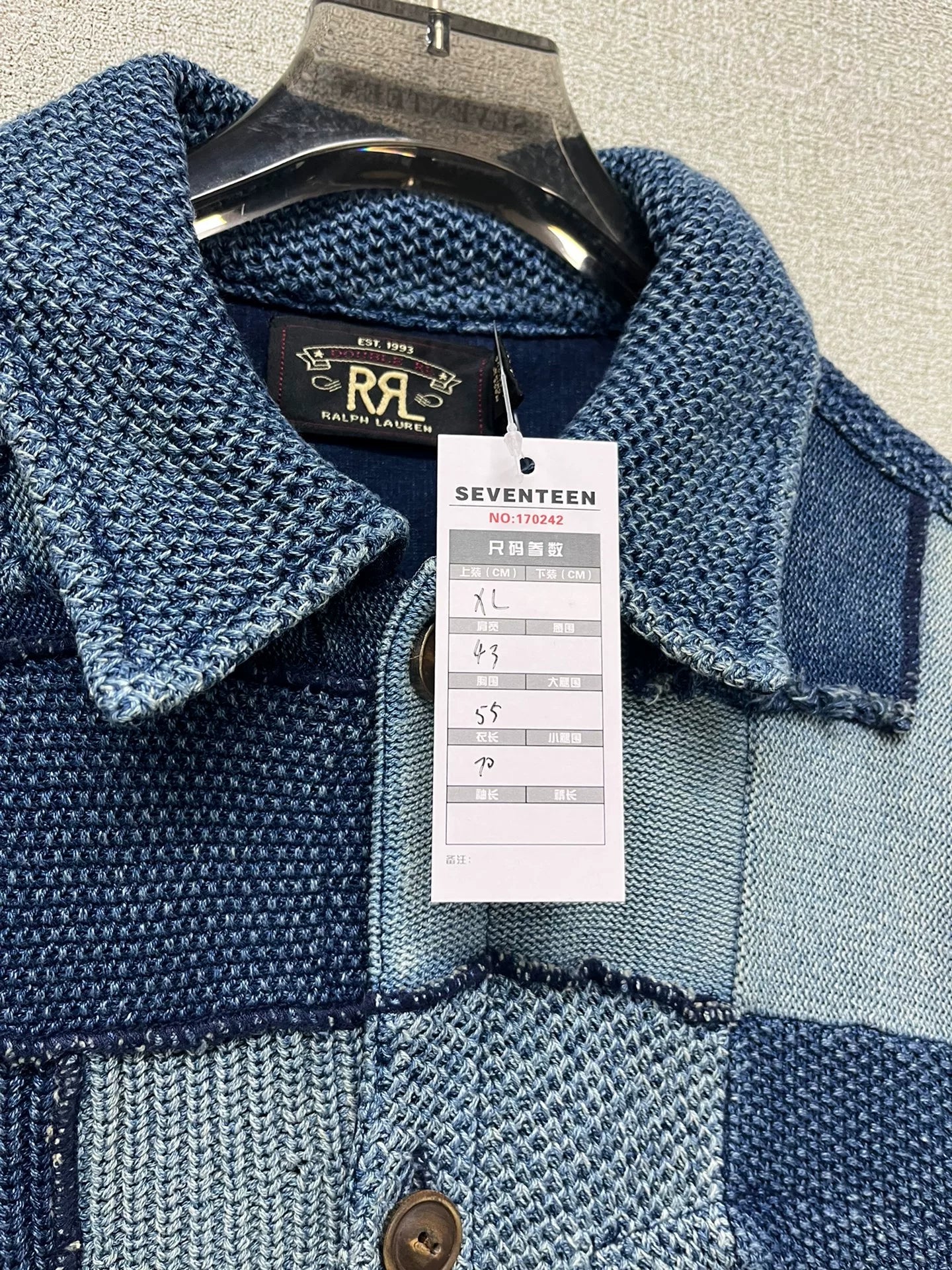 RRL Double RL Patchwork Cotton Linen Jacket