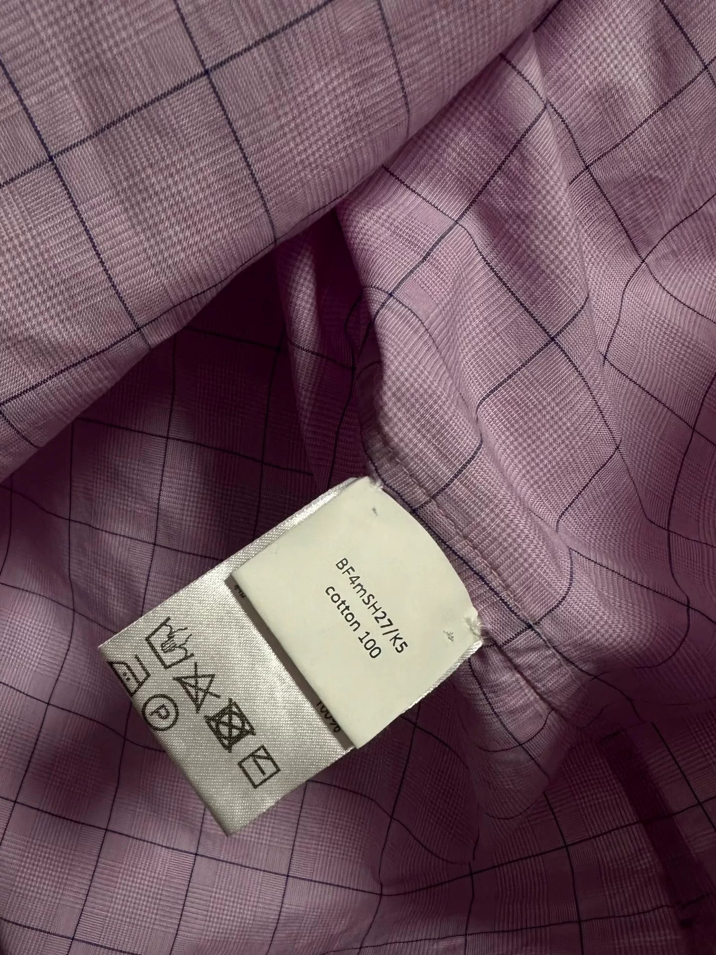 pink checkered long sleeve shirt