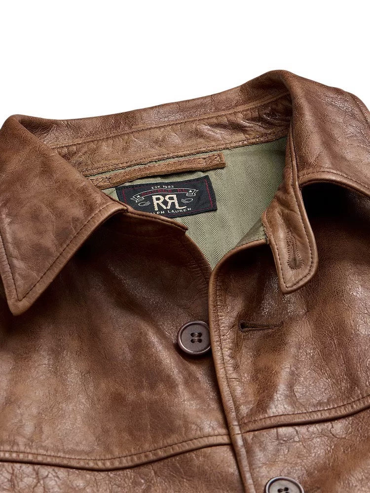 RRL Ralph Lauren Brakeman Leather Jacket